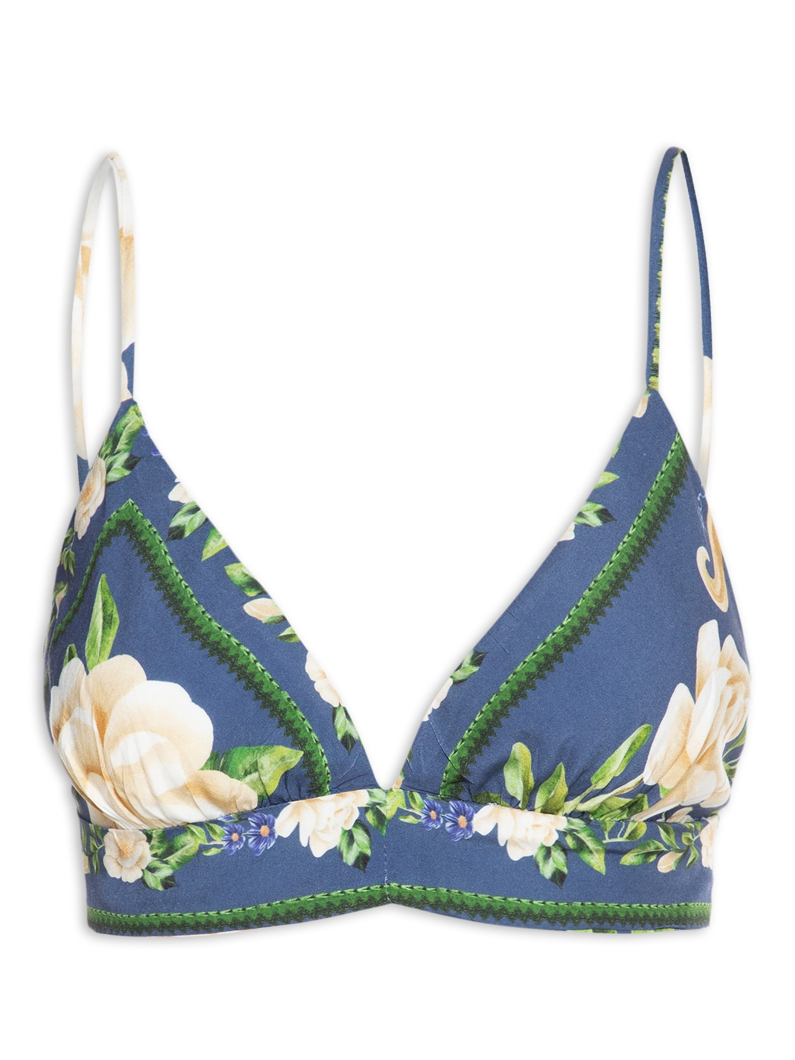 Top Feminino Flor Celeste Azul Farm