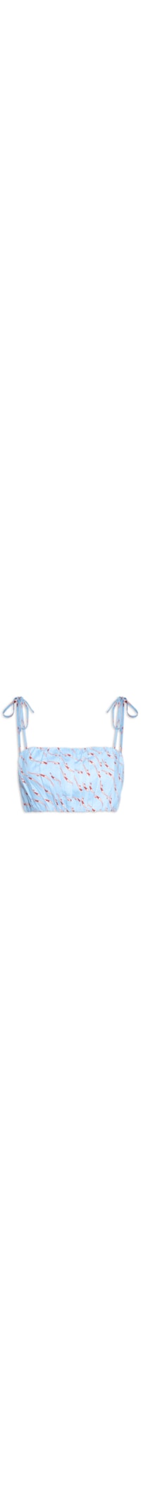 Top Feminino Franzido Estampa Nadadoras - Azul