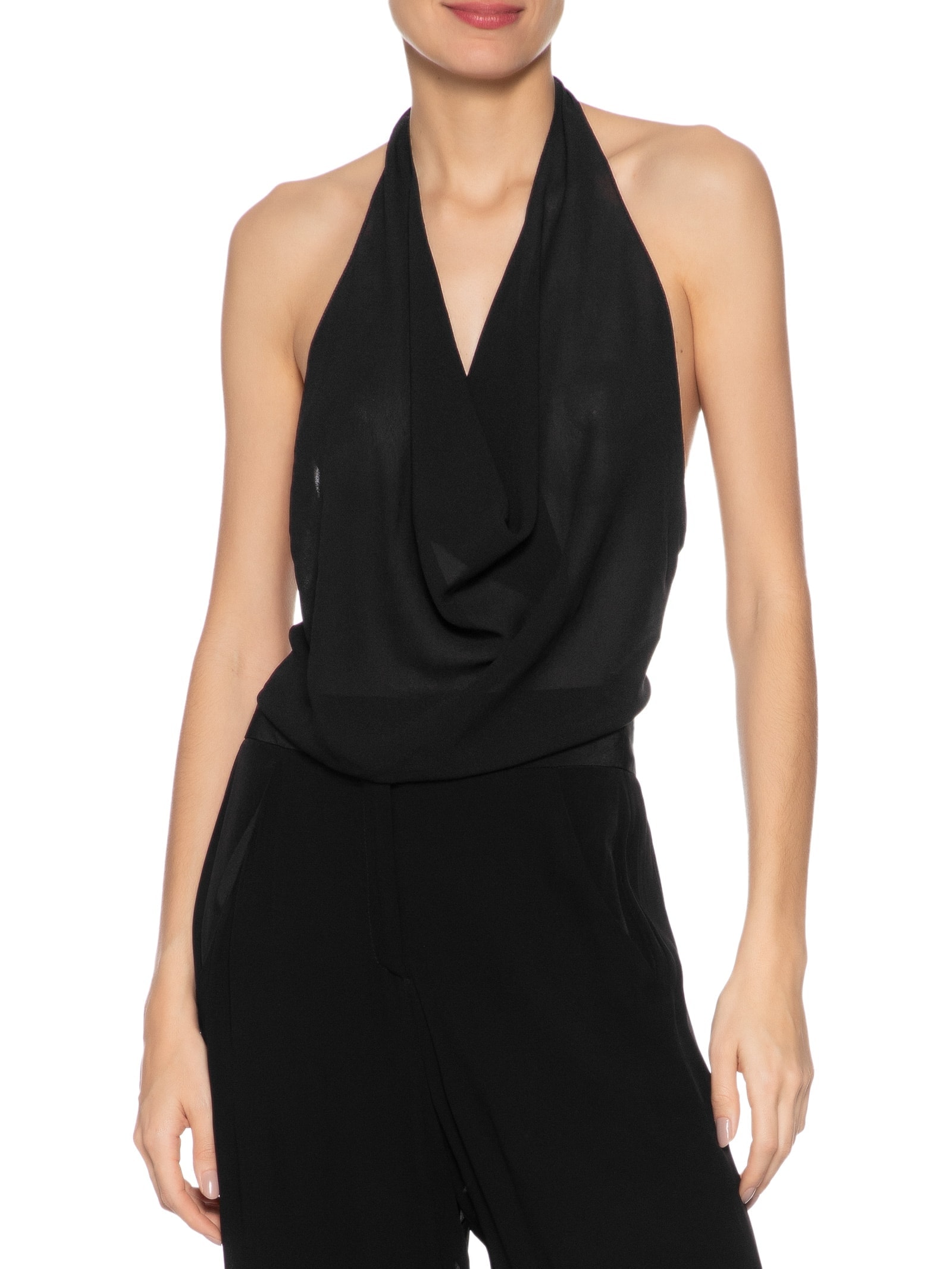 Top Feminino Frente Única Preto Animale