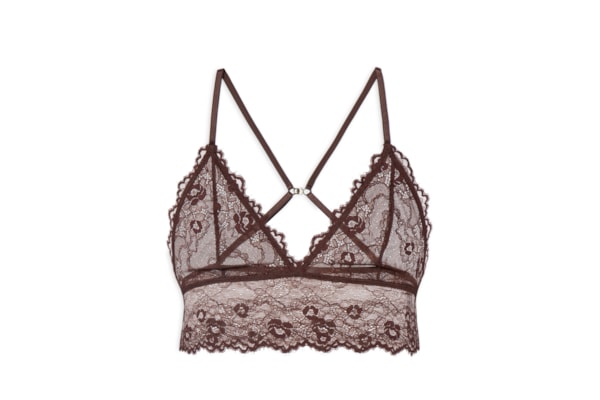 Top Feminino Intimates Triângulo Renda - Marrom