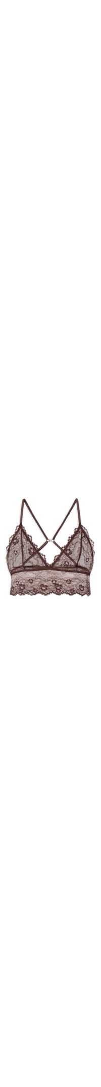 Top Feminino Intimates Triângulo Renda - Marrom