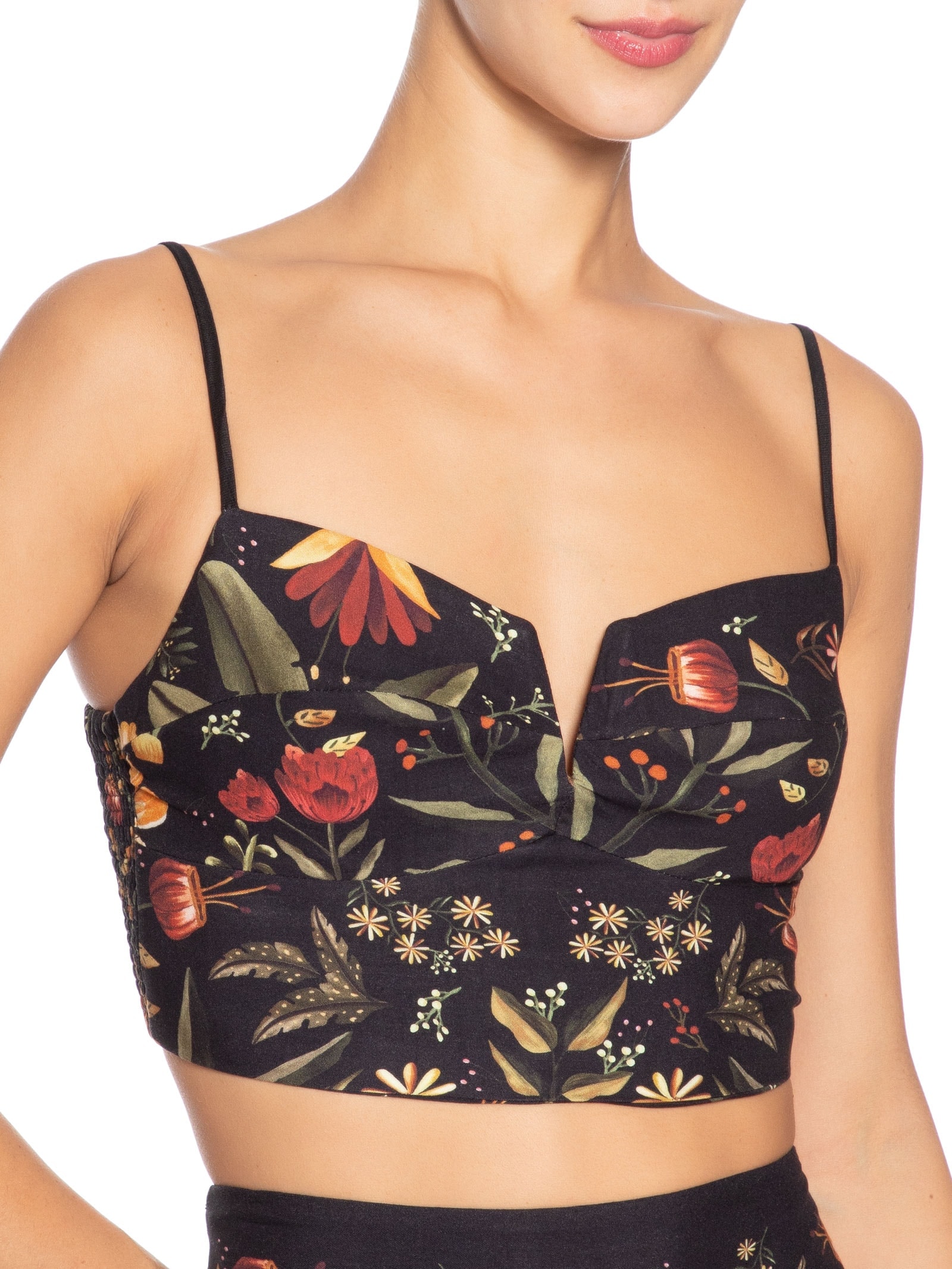 Top Feminino Inverno Tropical Preto Farm