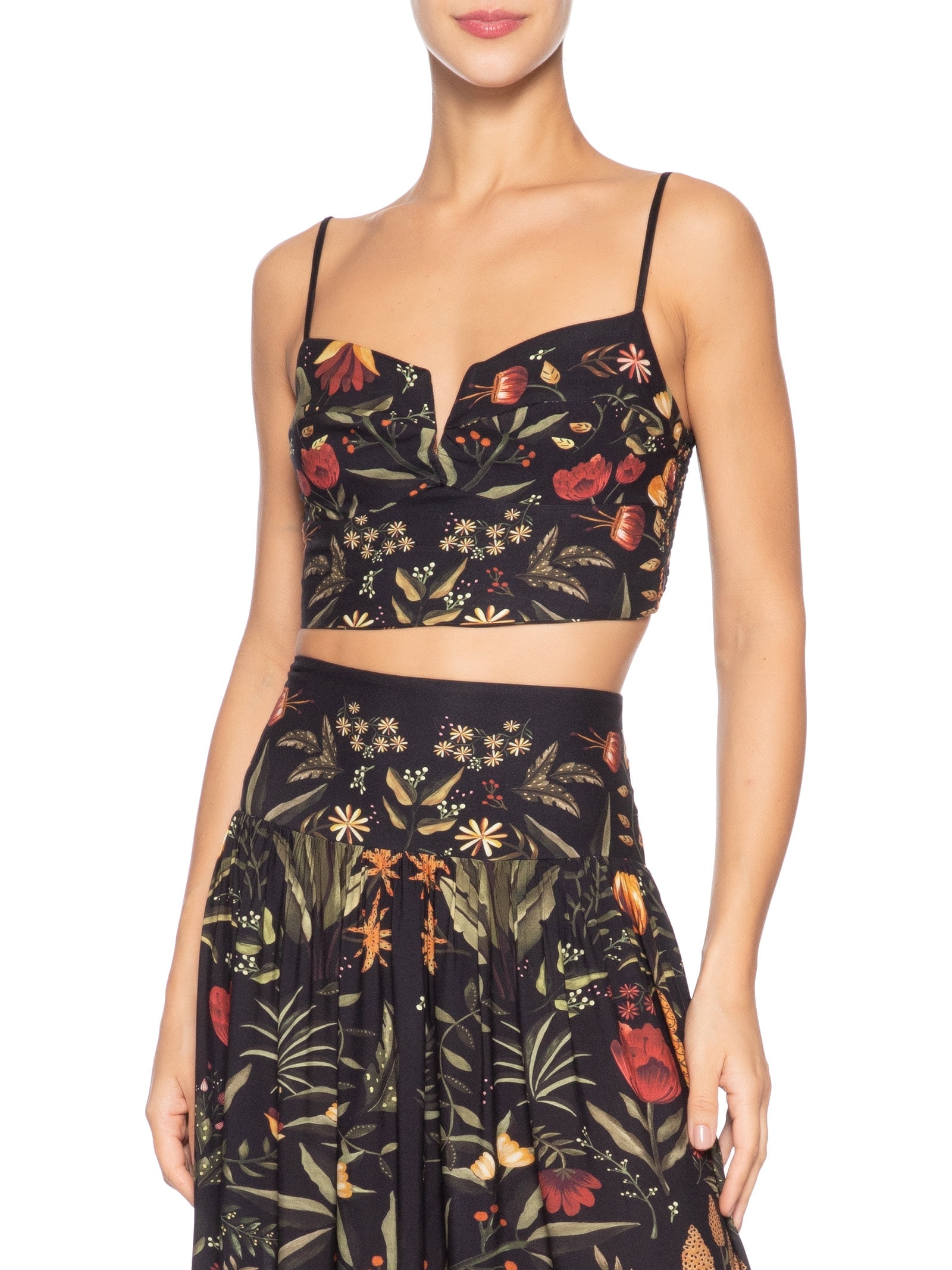 Top Feminino Inverno Tropical Preto Farm