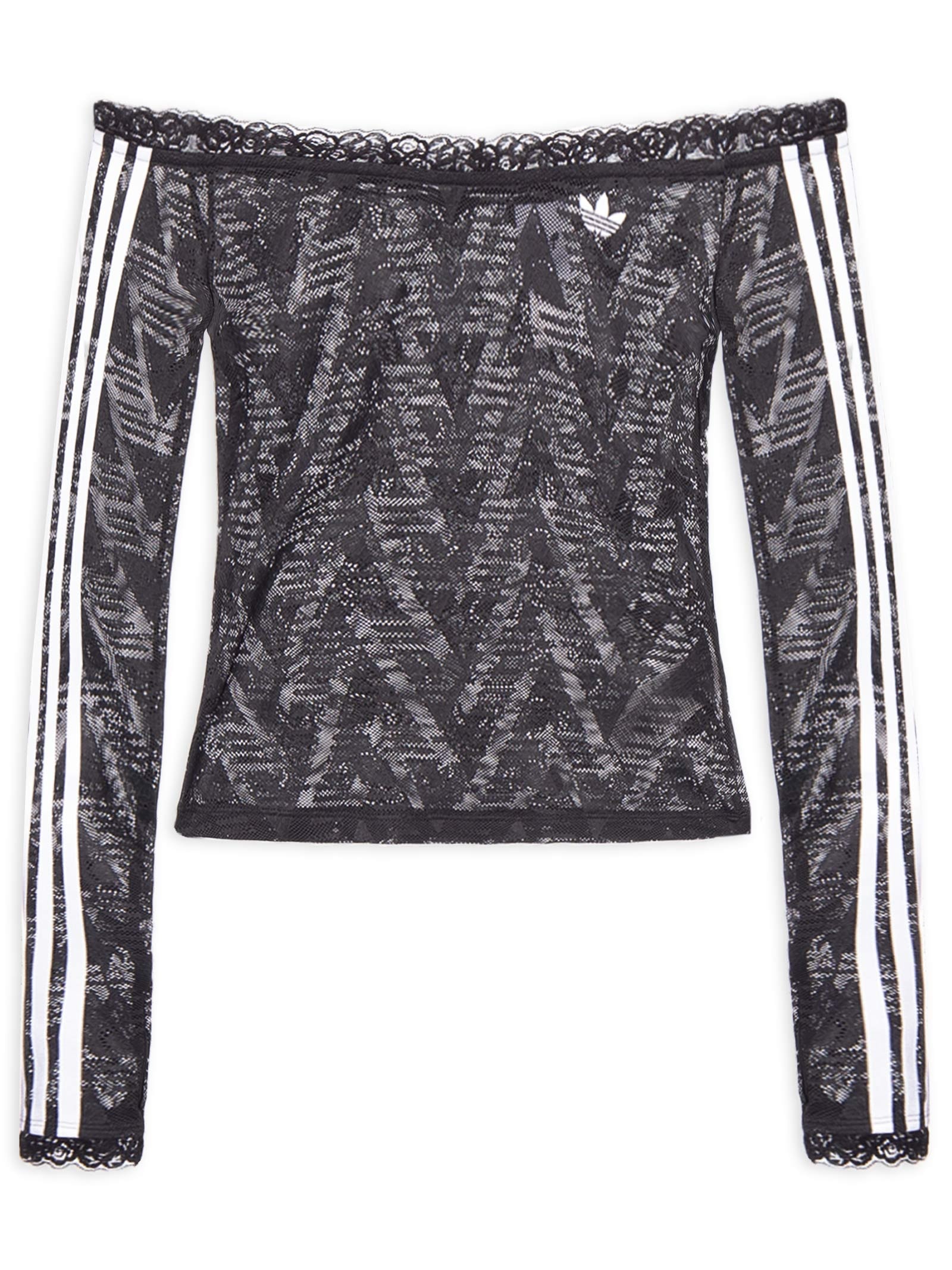 Top Feminino Lace Bardot Preto Adidas Originals