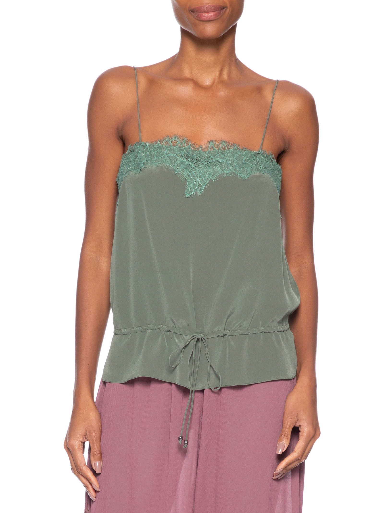 Top Feminino Laura Thyme – Verde Animale
