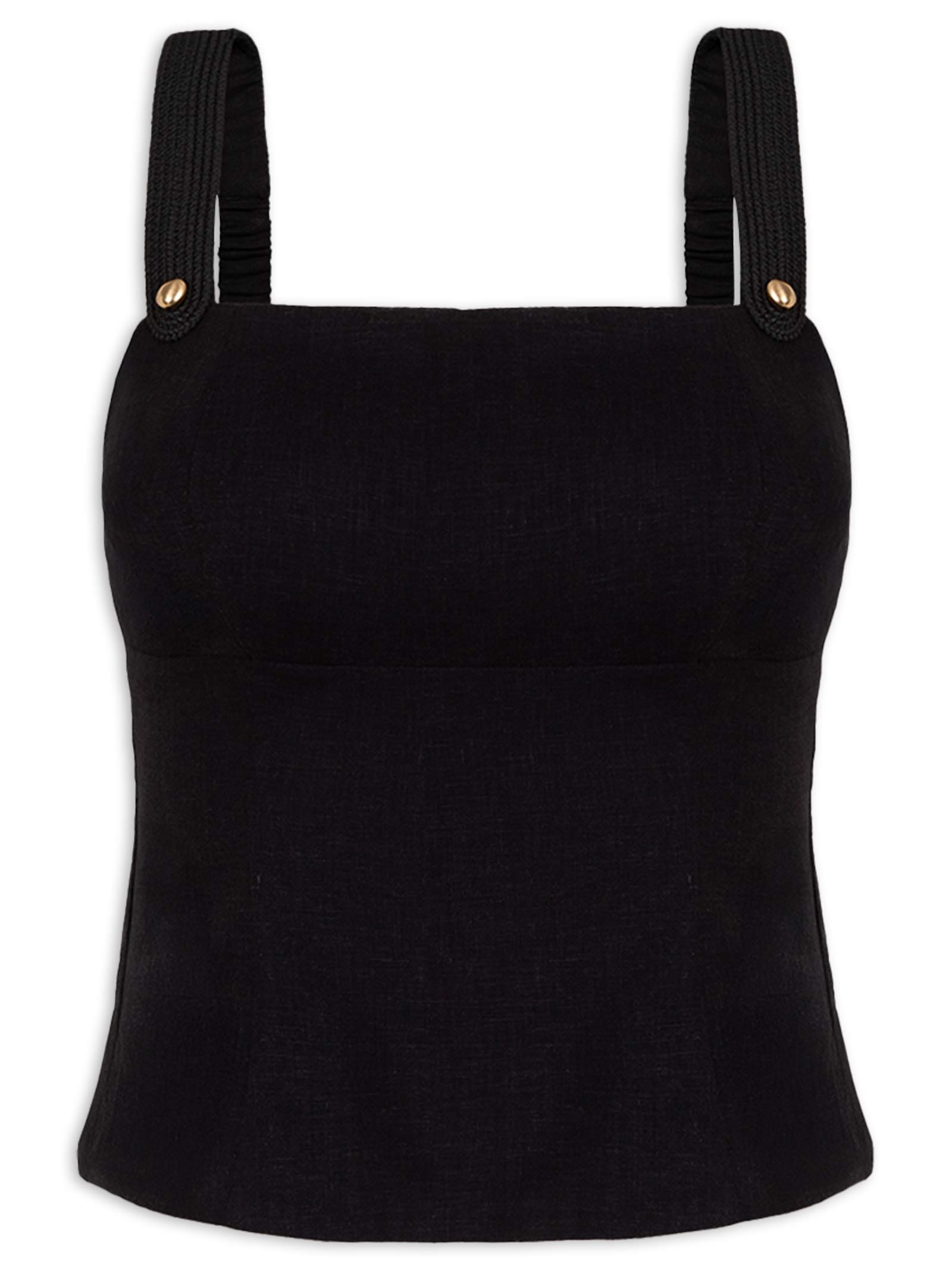 Top Feminino Lian detalhe Preto Vix