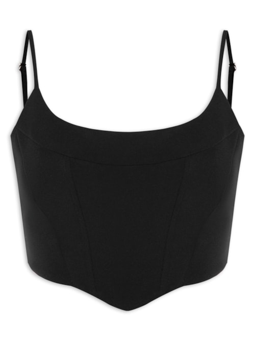 Top Feminino Liso – Preto