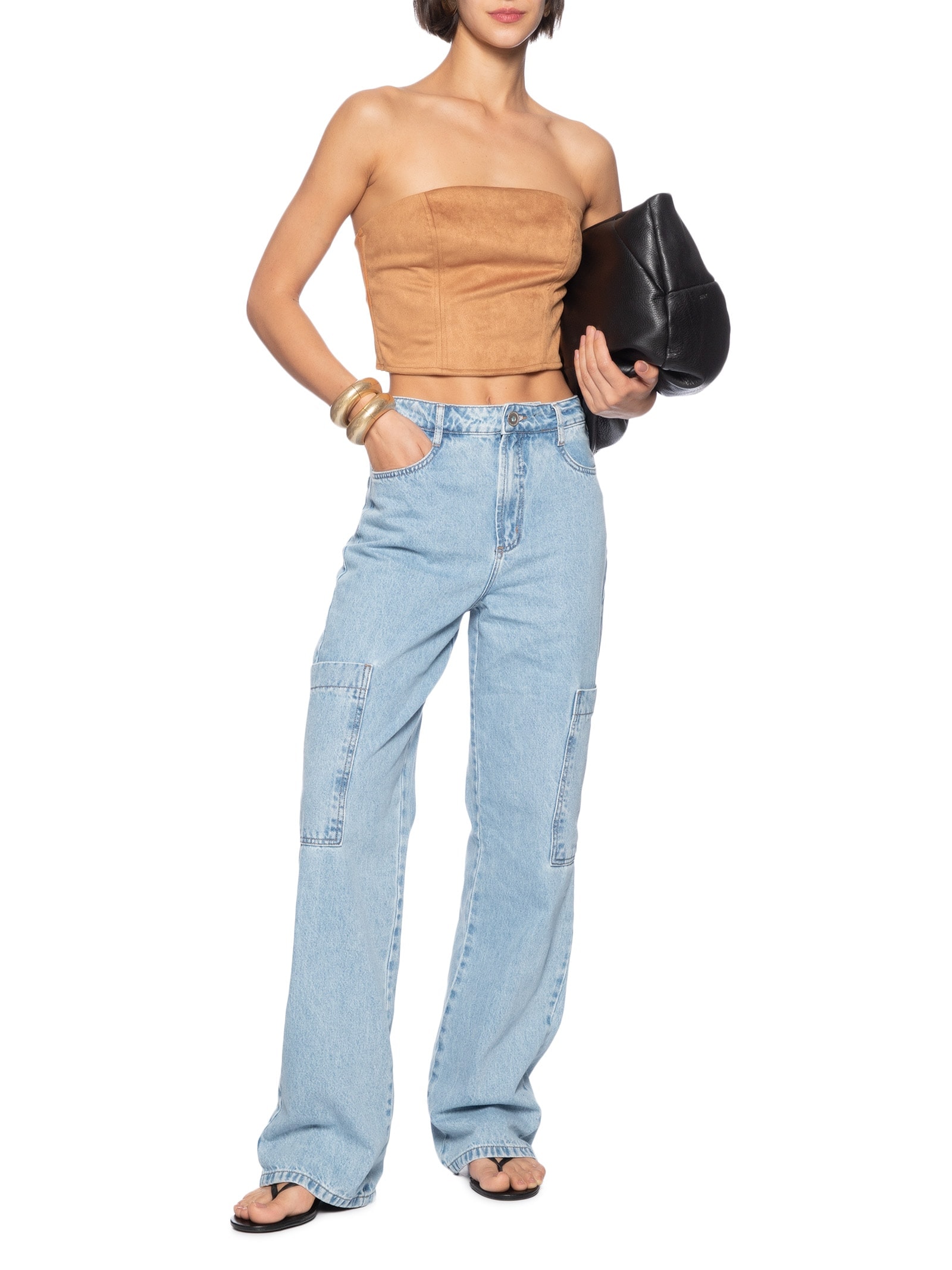 Top Feminino Marrom Colcci