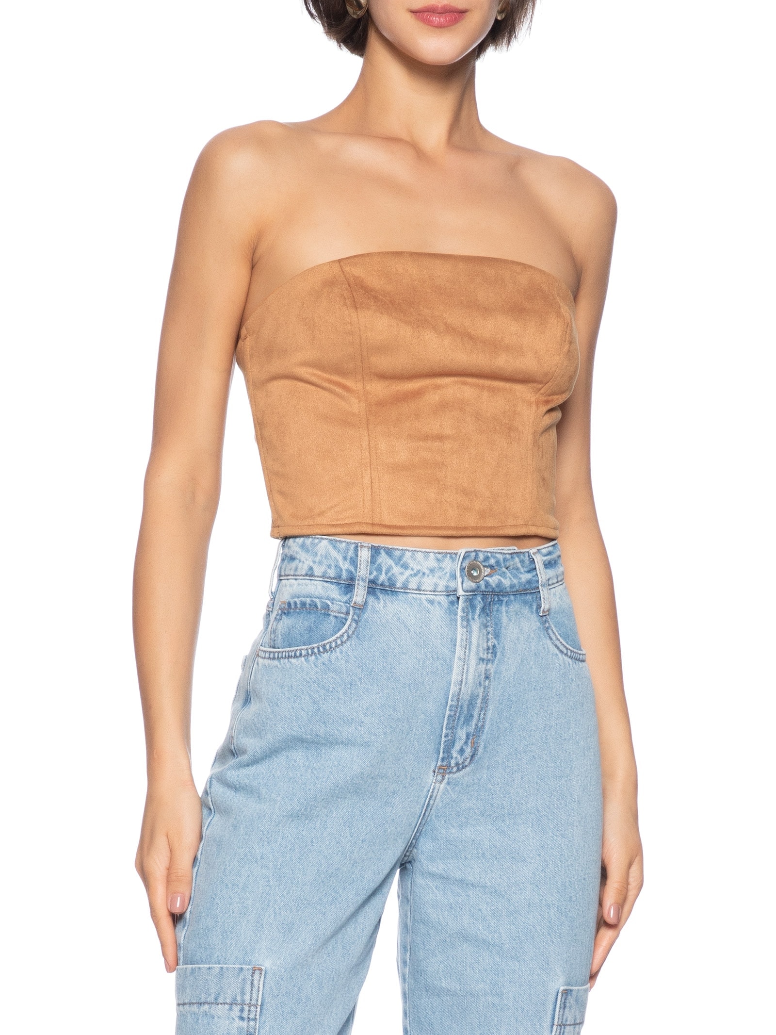 Top Feminino Marrom Colcci