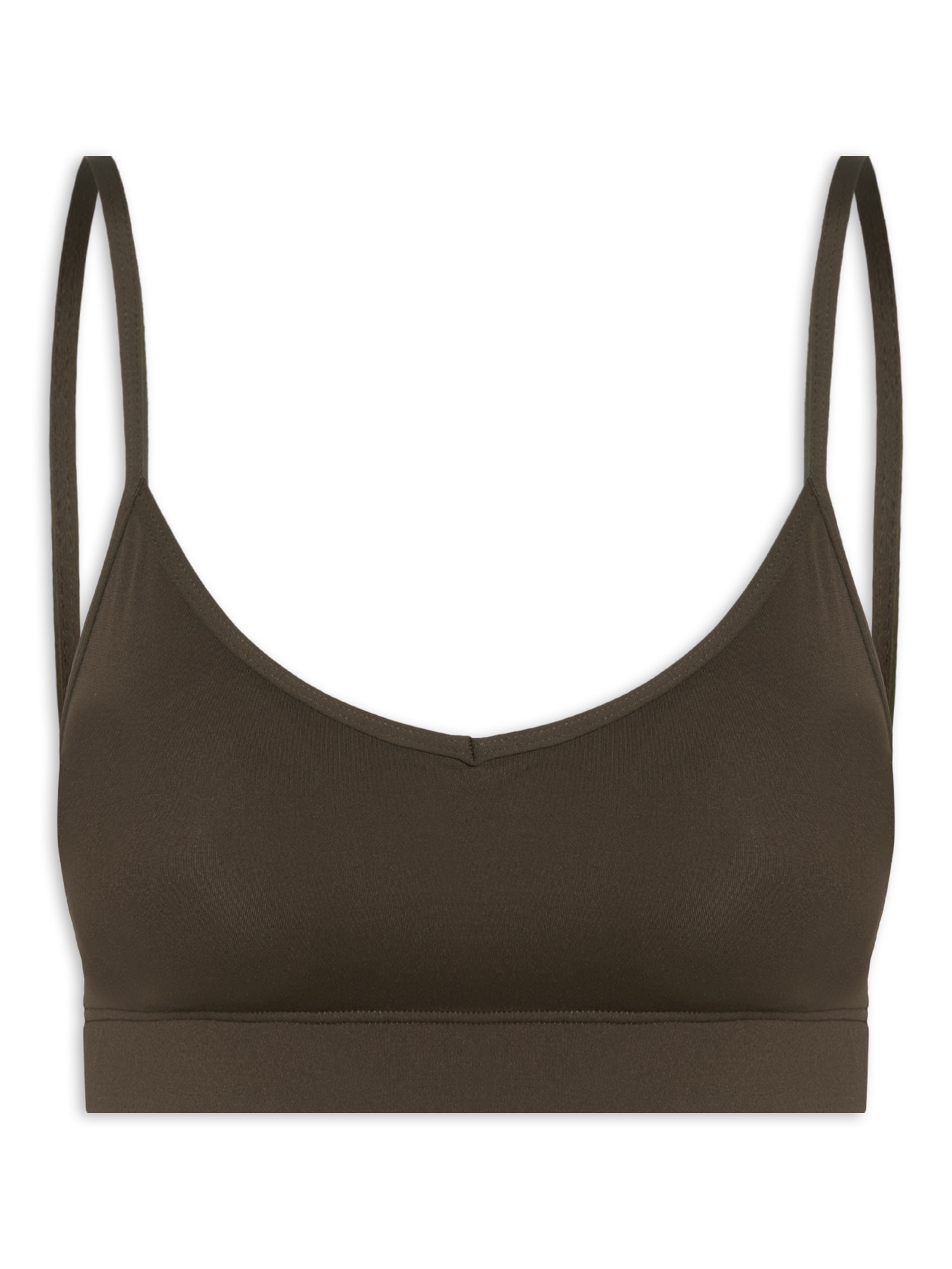 Top Feminino Marrom Body For Sure