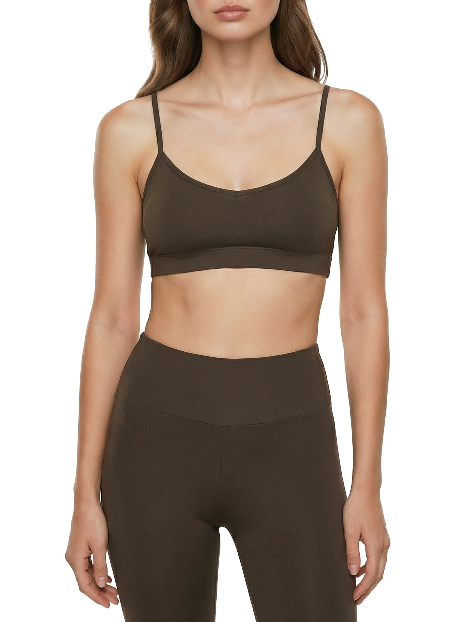 Top Feminino Marrom Body For Sure