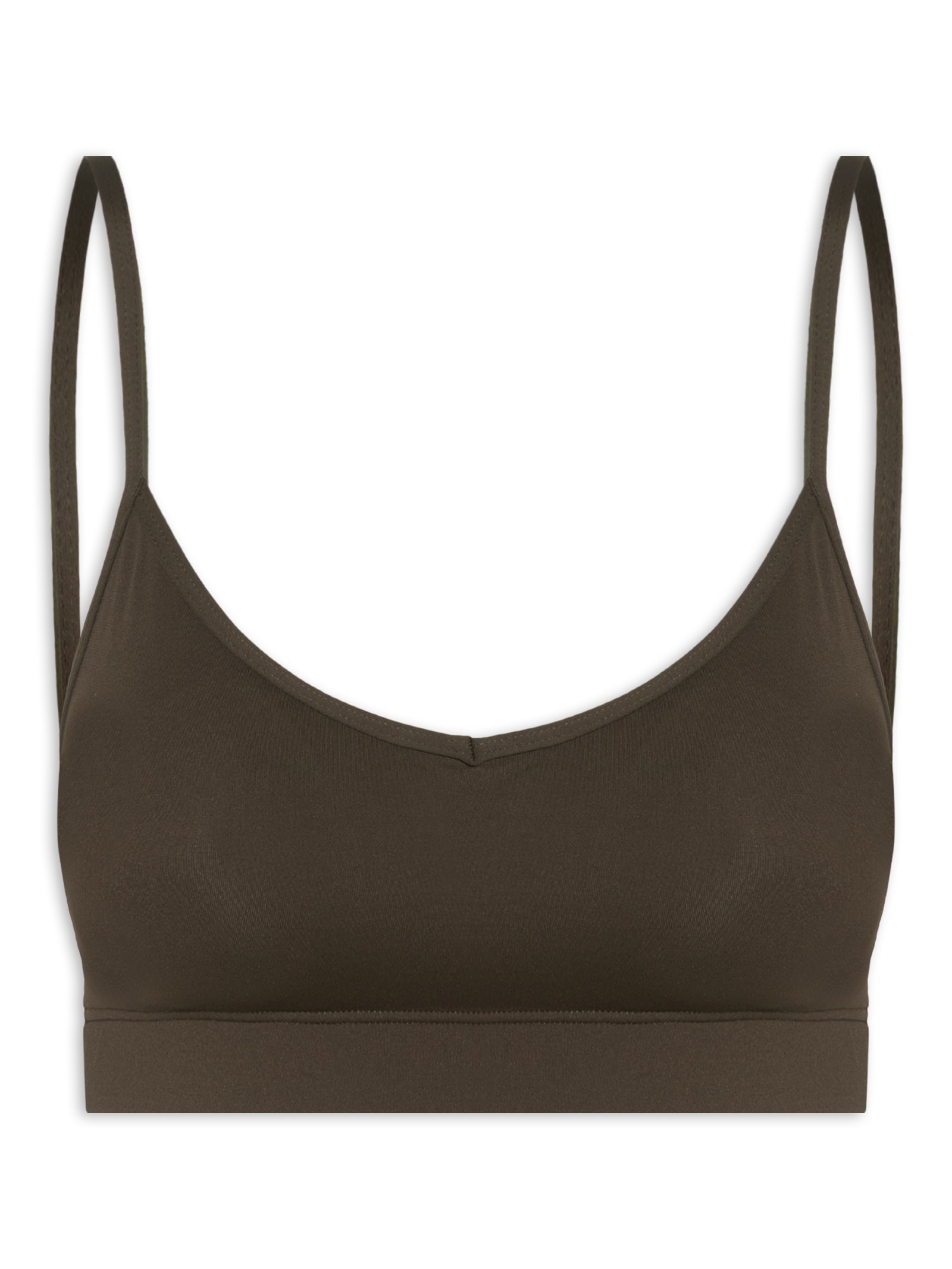 Top Feminino Marrom Body For Sure