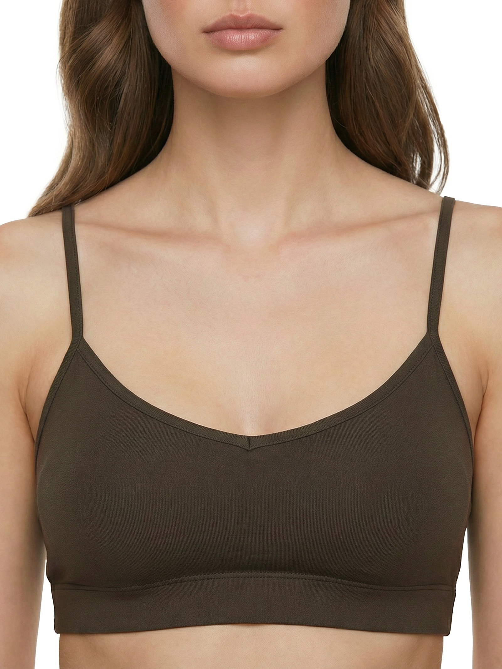 Top Feminino Marrom Body For Sure