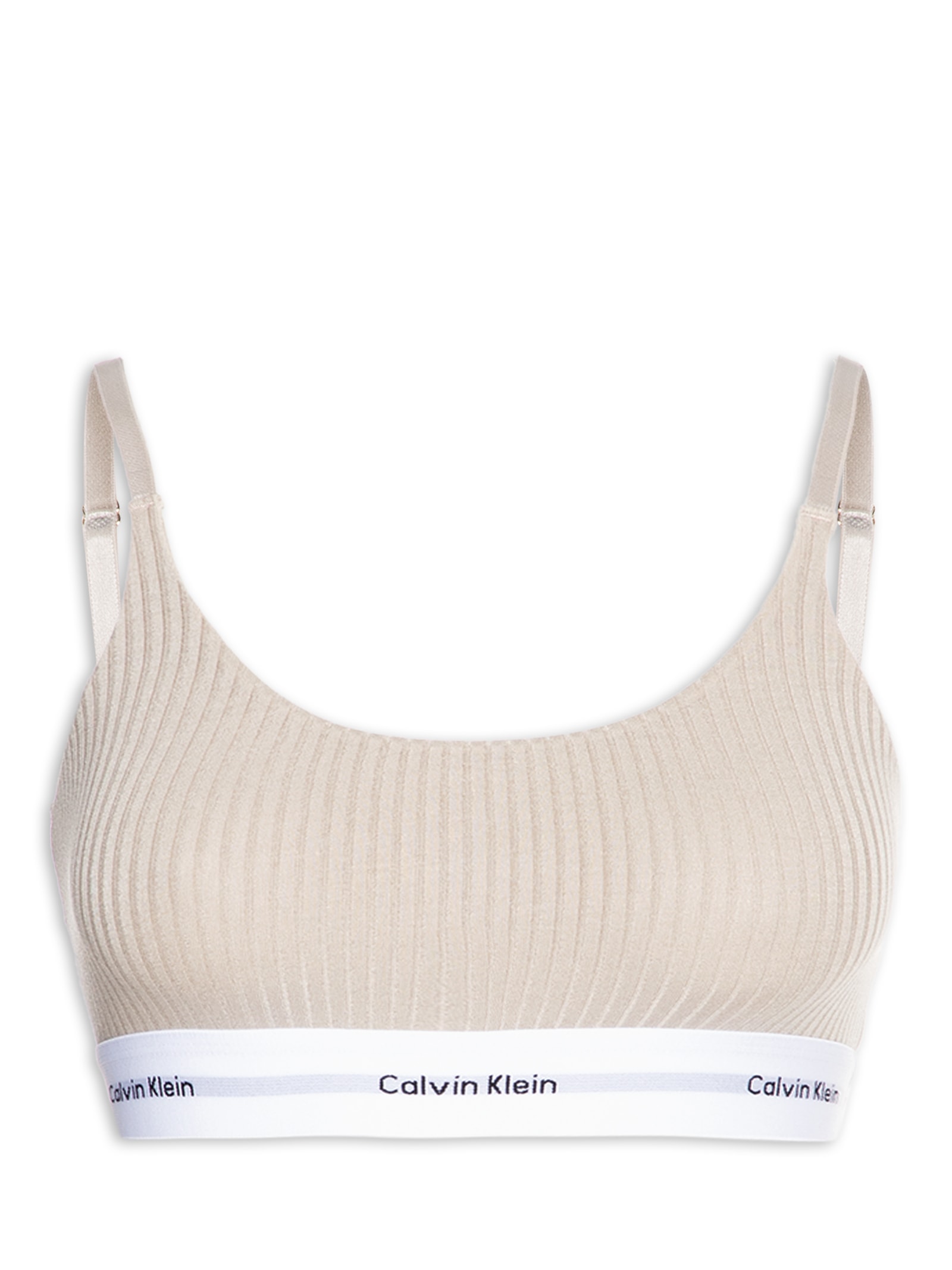 Top Feminino Modal Lace Modern Logo – Bege Calvin Klein Underwear