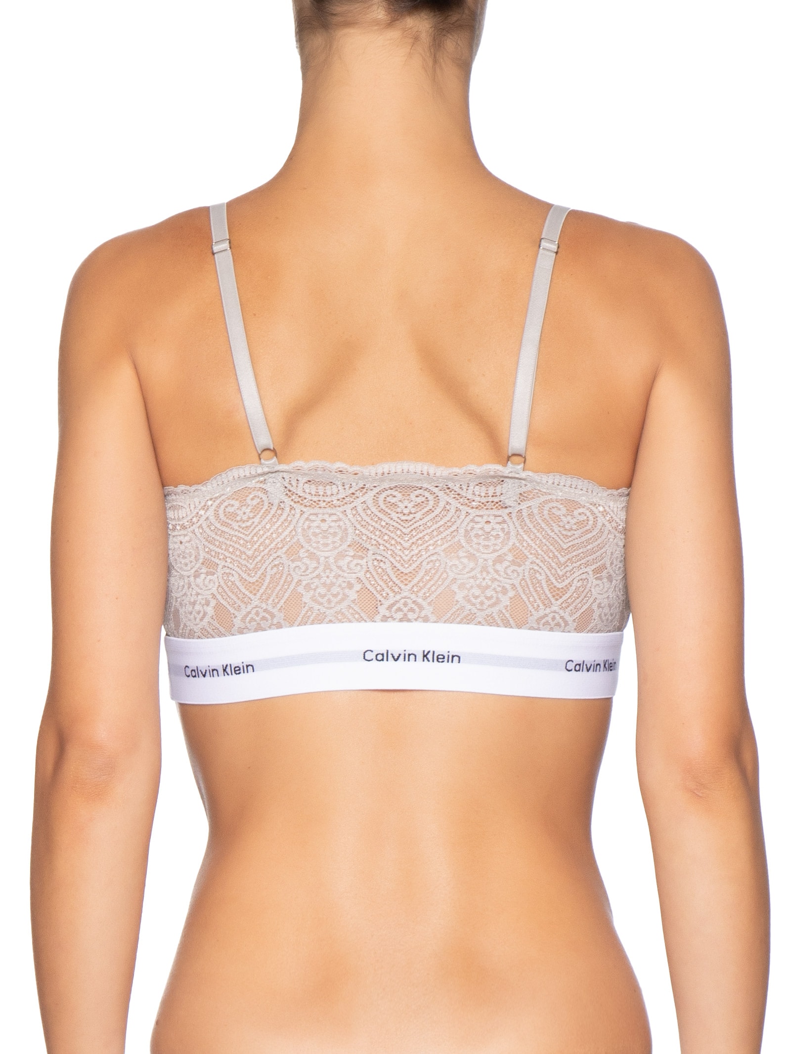Top Feminino Modal Lace Modern Logo – Bege Calvin Klein Underwear