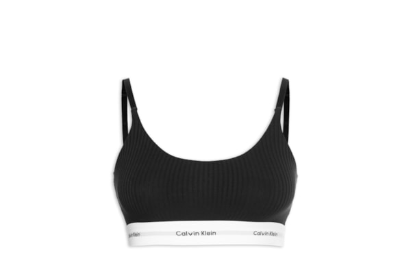 Top Feminino Modal Lace Modern Logo – Preto