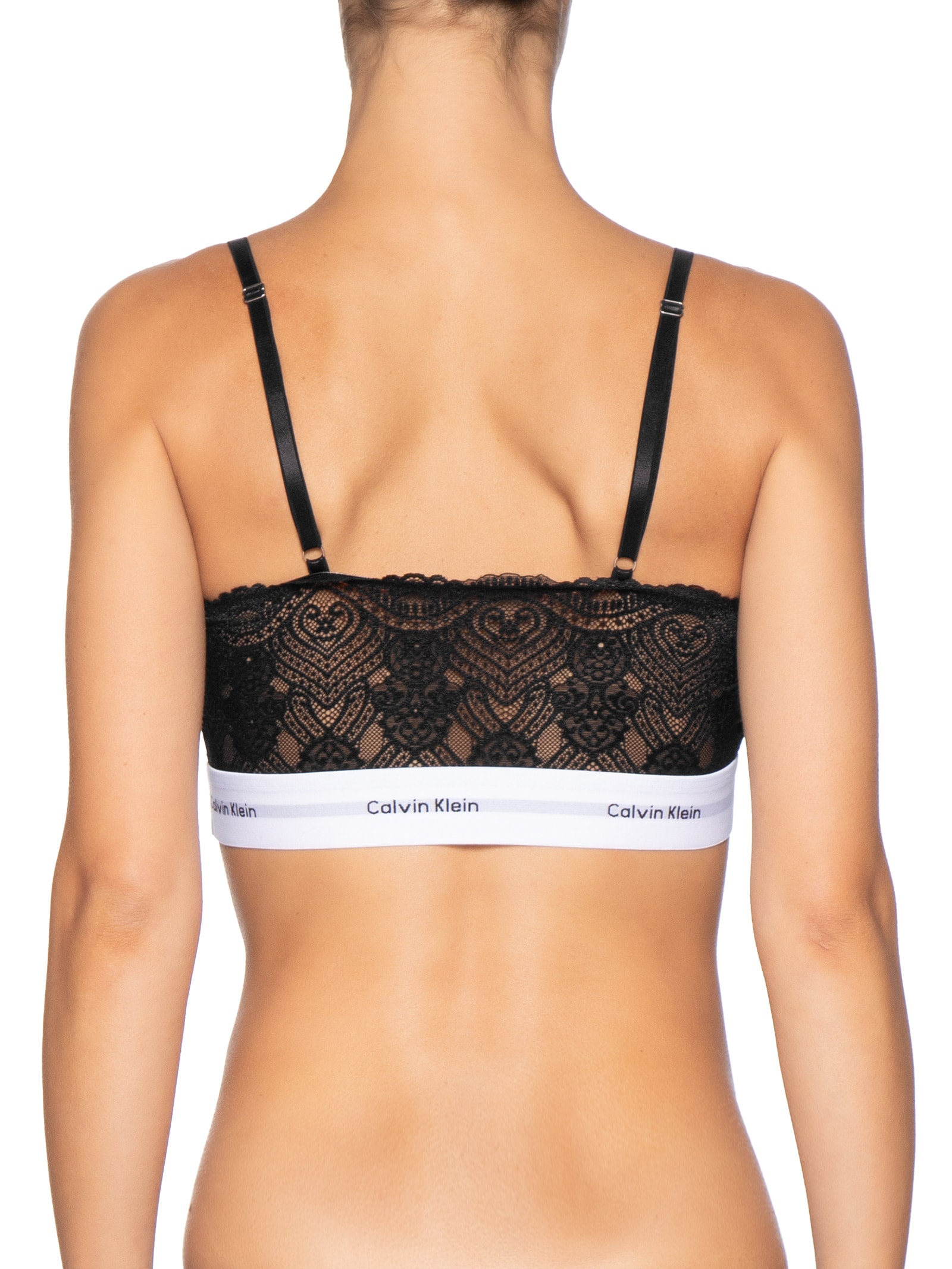 Top Feminino Modal Lace Modern Logo – Preto Calvin Klein Underwear