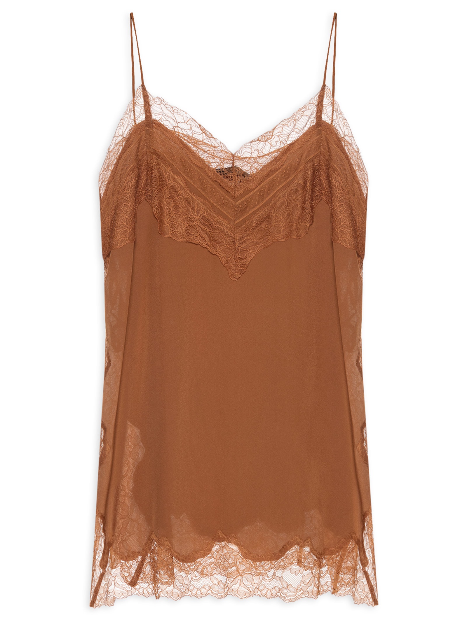 Top Feminino Painel Com Renda Biscoito – Marrom Animale