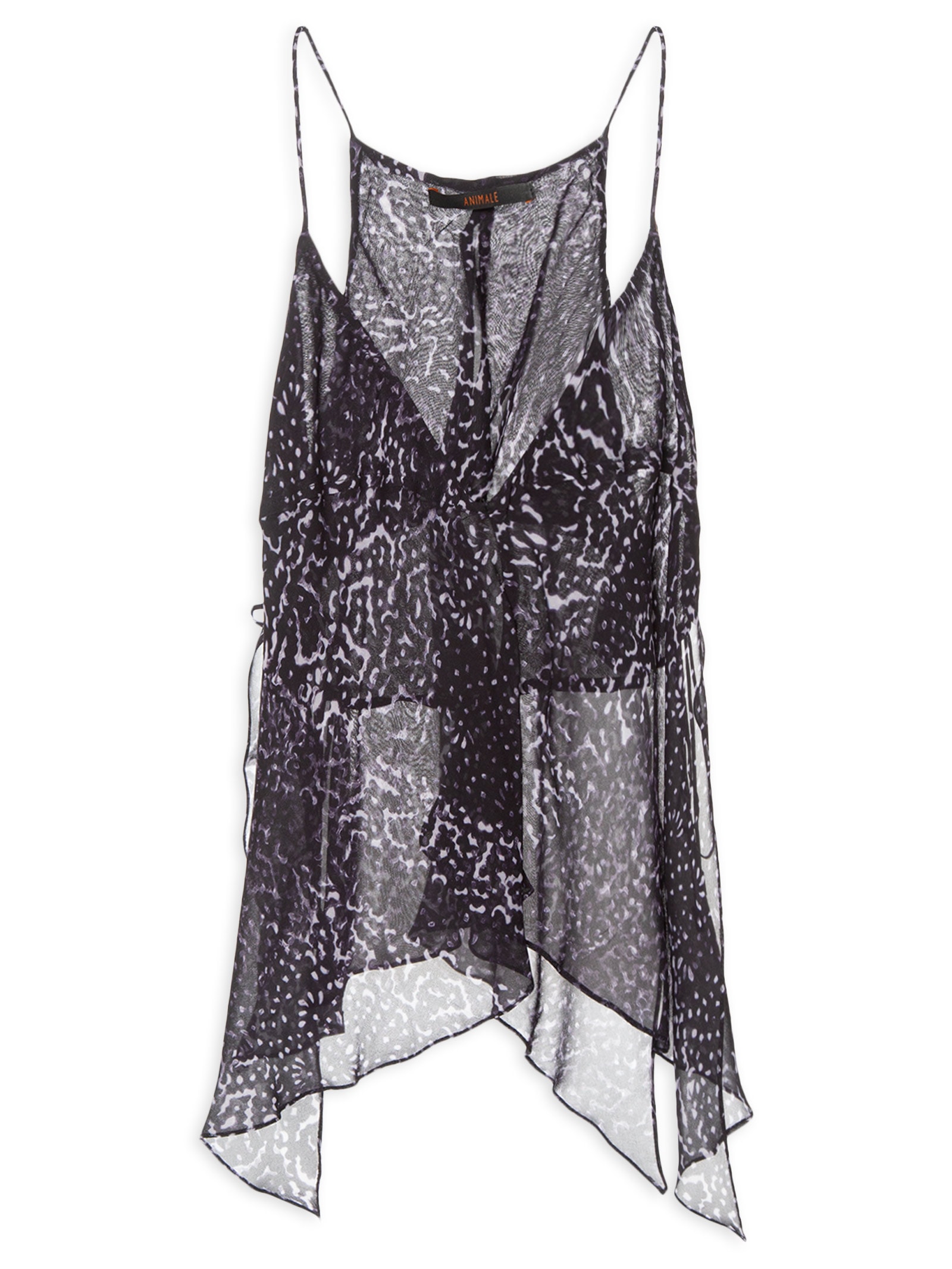 Top Feminino Painel Textura Tile Preto Animale