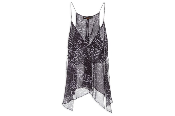 Top Feminino Painel Textura Tile - Preto