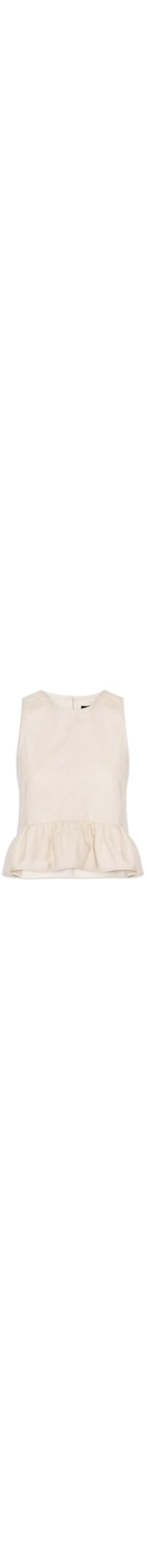 Top Feminino Peplum De Algodão - Bege