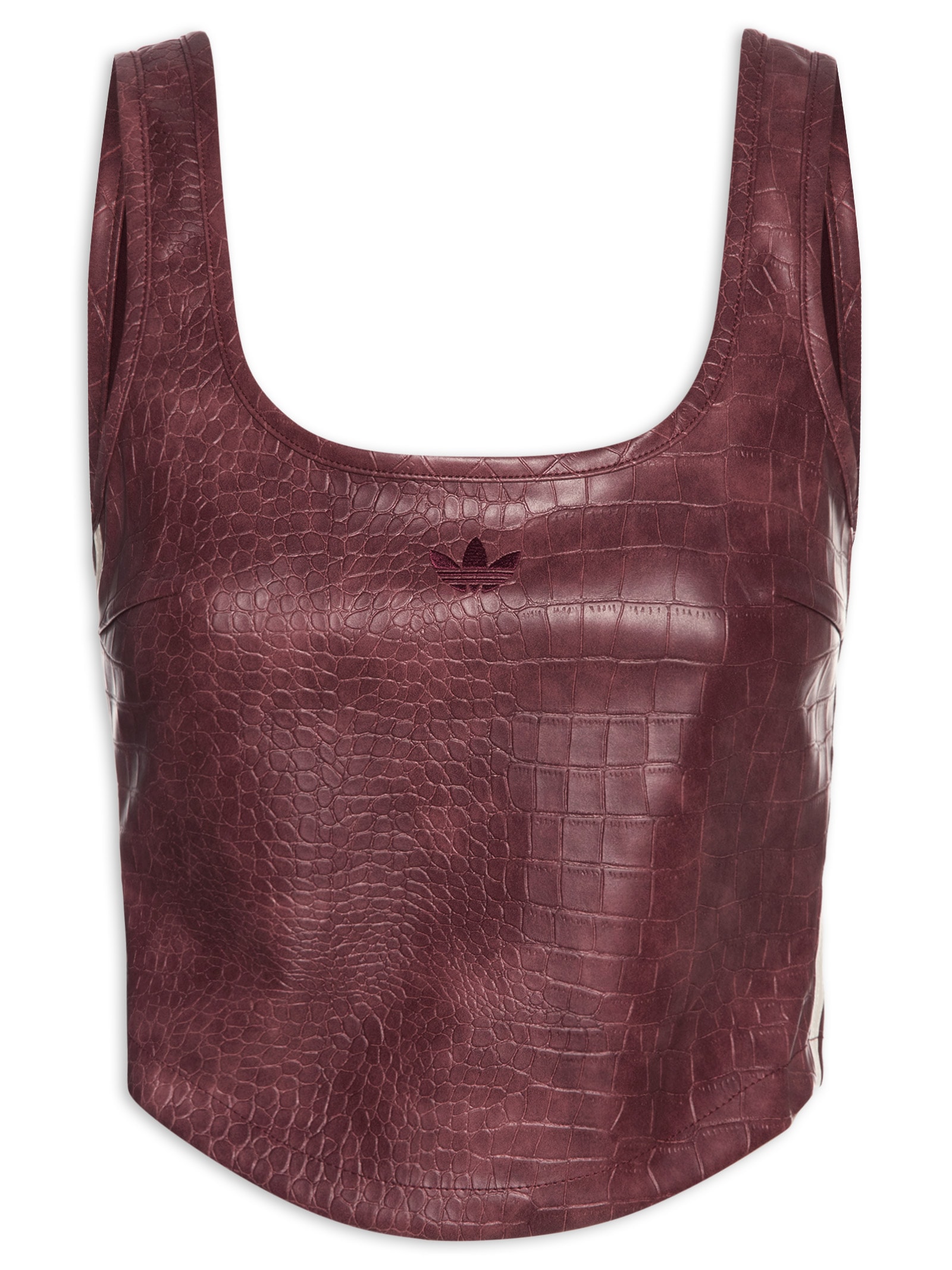 Top Feminino Pleather Corset Marrom Adidas Originals