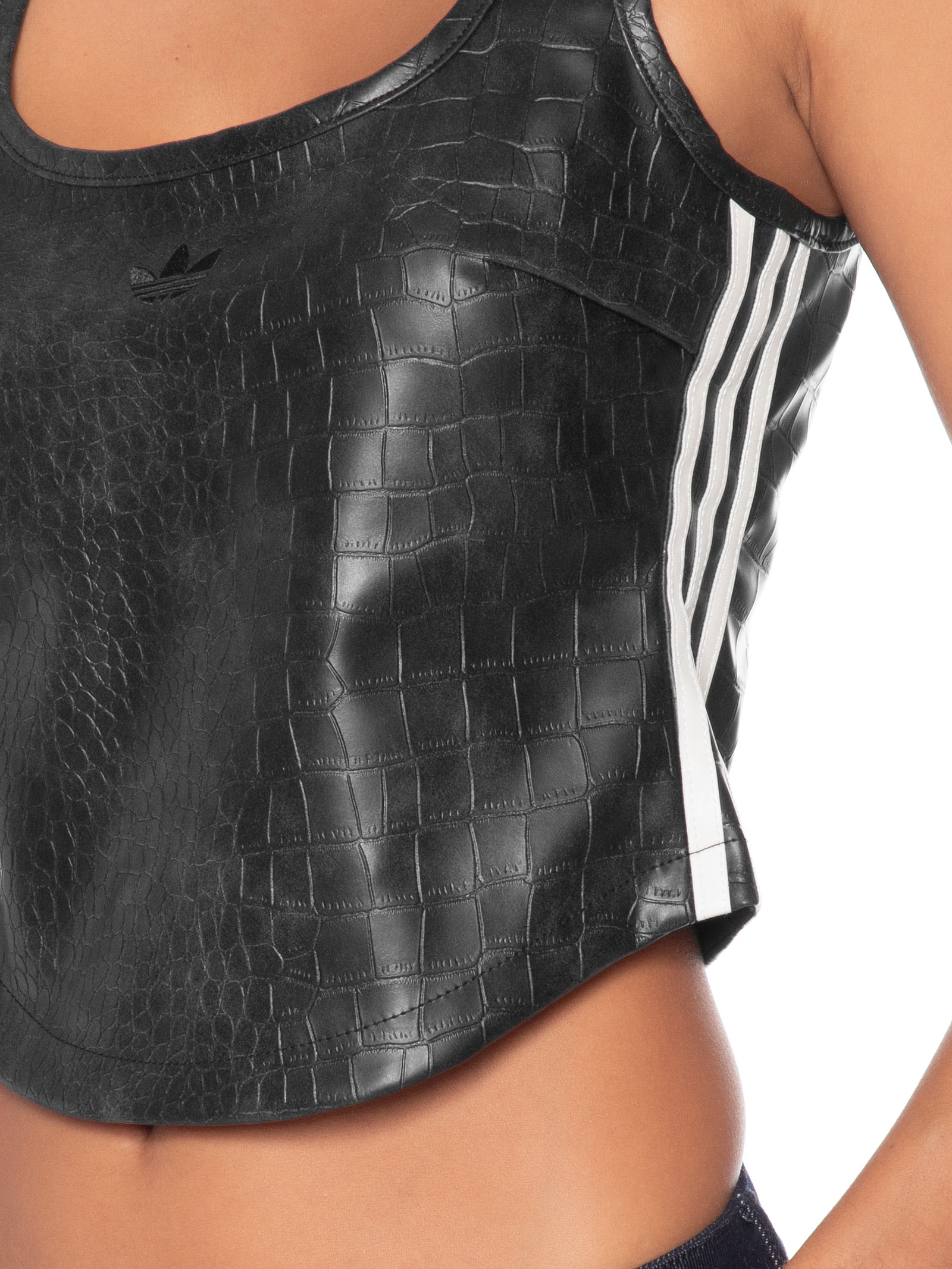 Top Feminino Pleather Corset Preto Adidas Originals