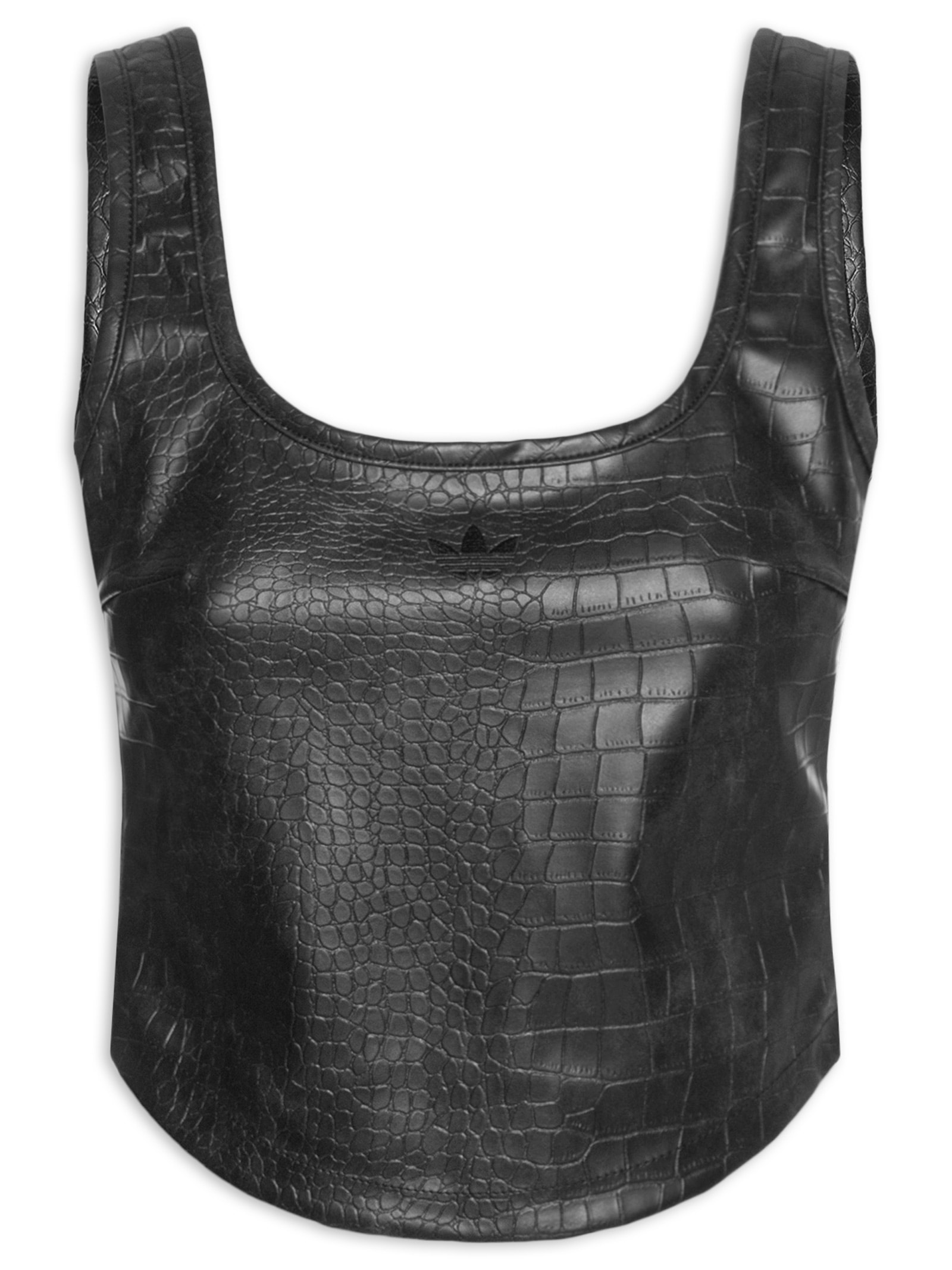 Top Feminino Pleather Corset Preto Adidas Originals