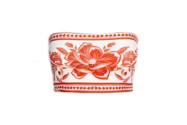 Top Feminino Reto Double Coqueiro de Flor - Vermelho