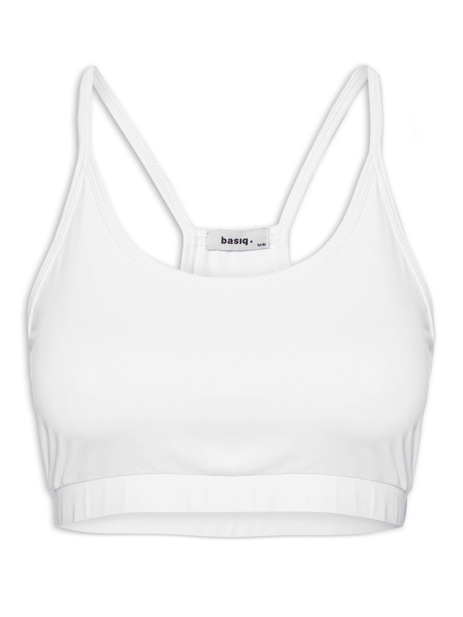 Top Feminino Reto Liso Branco Basiq