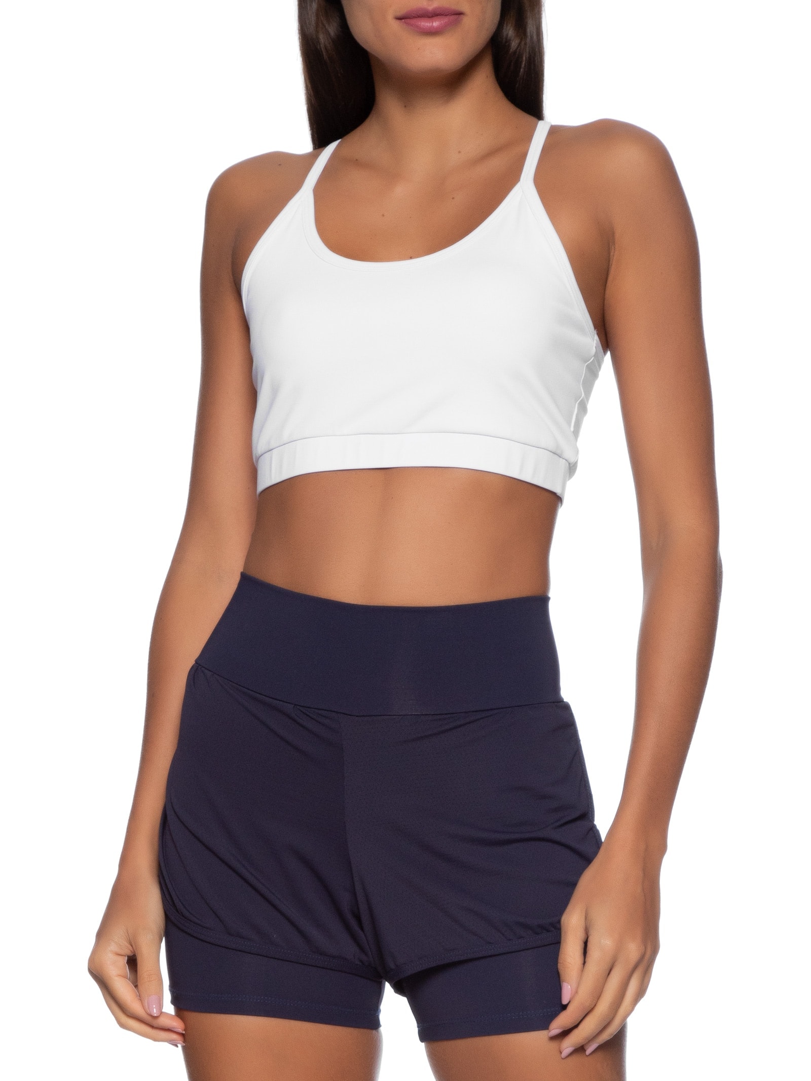 Top Feminino Reto Liso Branco Basiq