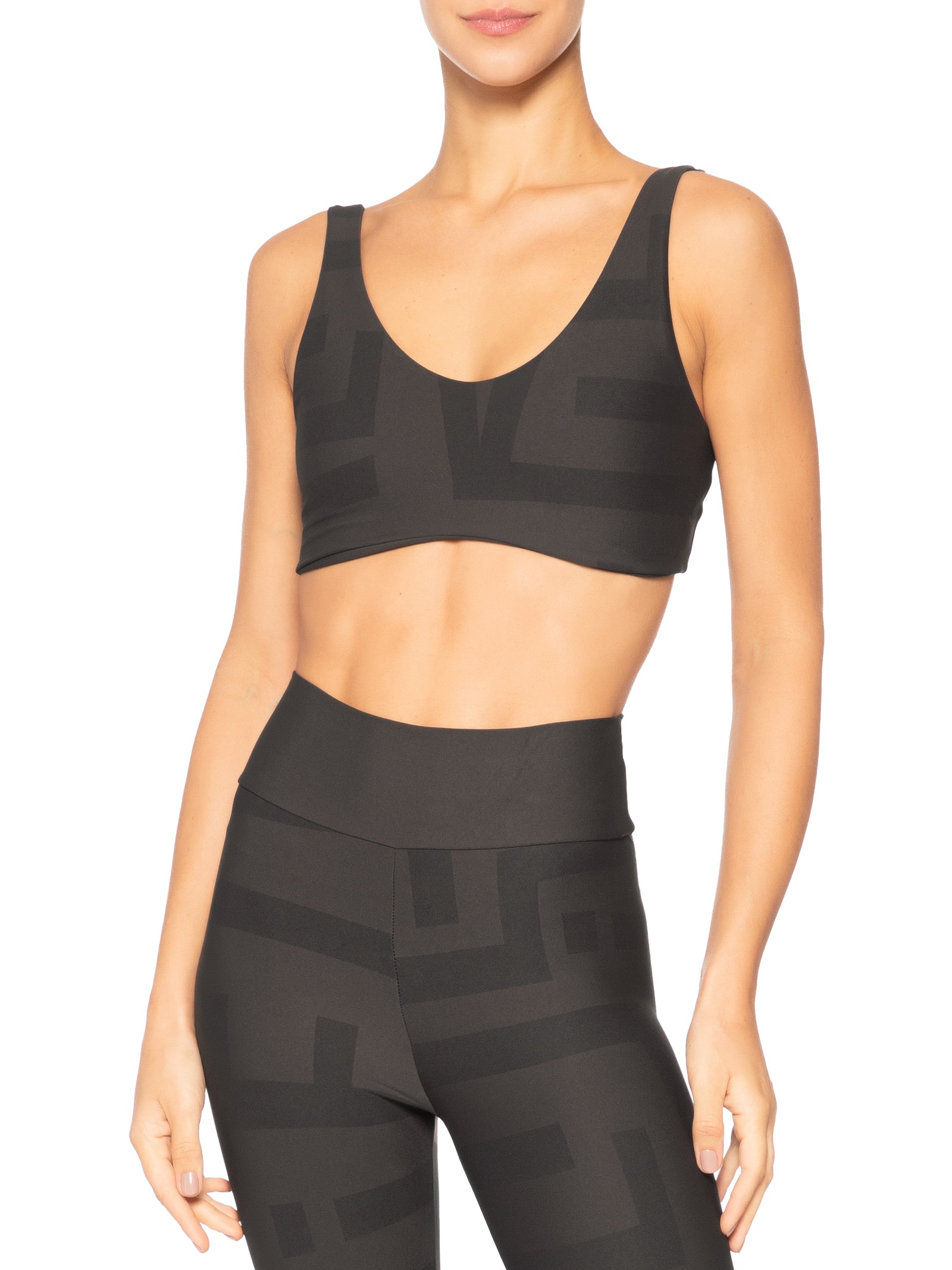 Top Feminino Reversible Maxi Marrom Live!