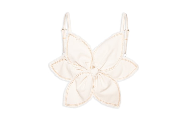 Top Feminino Sarja Flor White Jeans - Off White