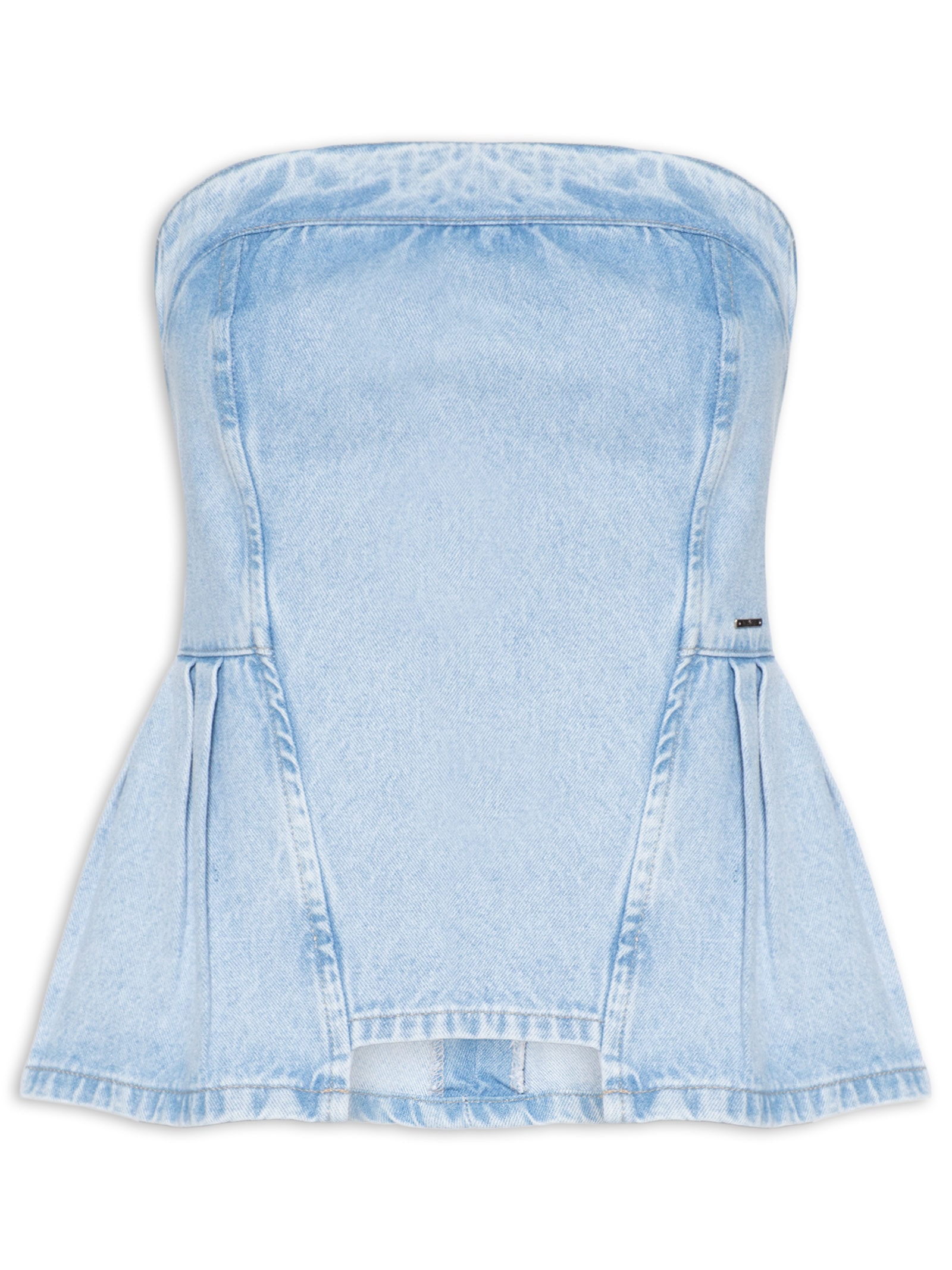 Top Feminino Sem Mangas Jeans Azul Lez A Lez