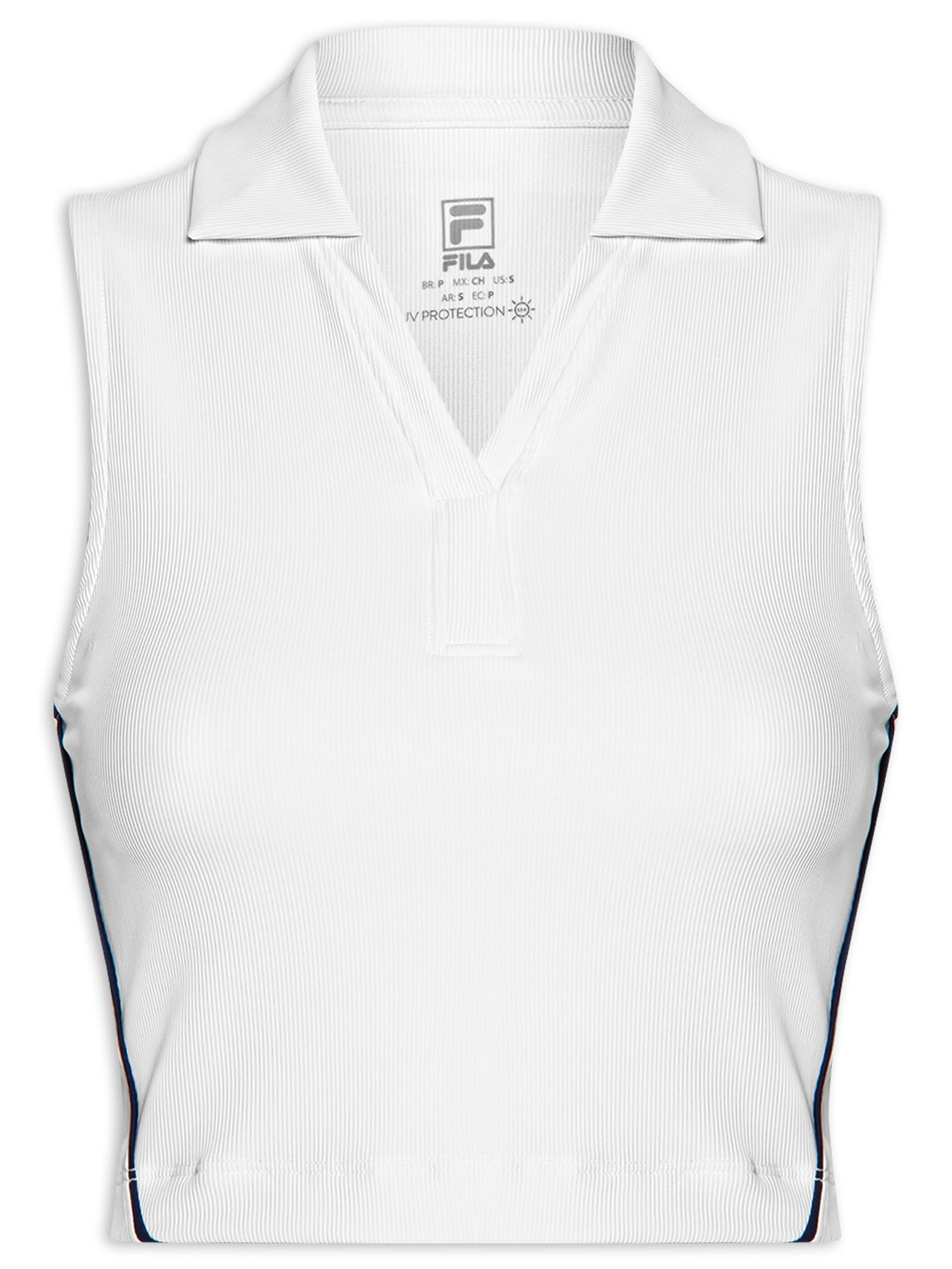 Top Feminino Tennis Line Branco Fila