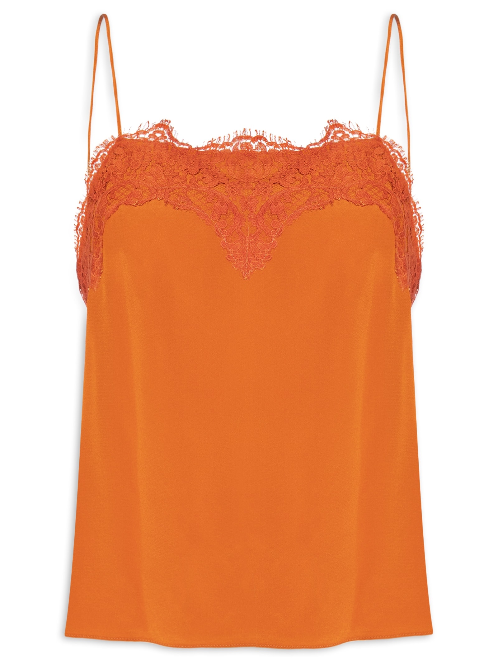 Top Feminino Tereza Decote Reto Mozart Laranja Animale