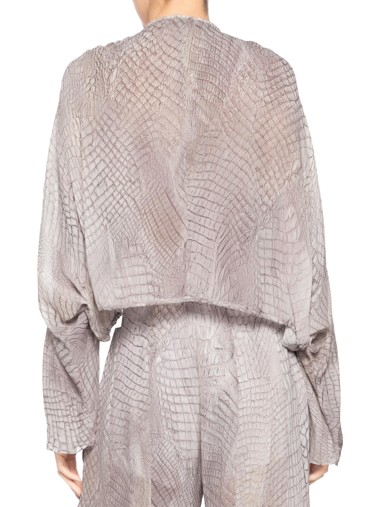 Top Feminino Transpasse Decotão Croco – Rosa Animale