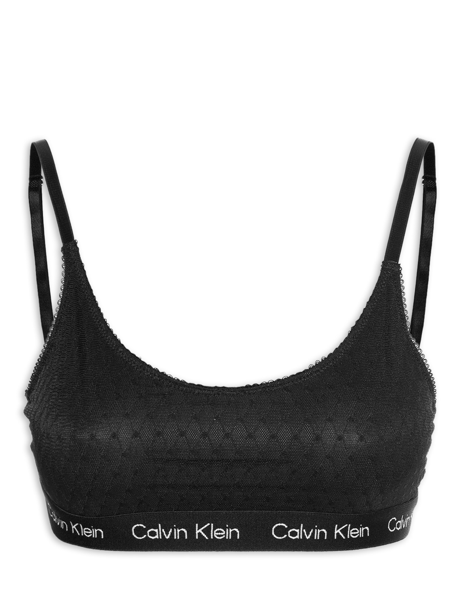 Top Feminino Tule Geométrico – Preto Calvin Klein Underwear