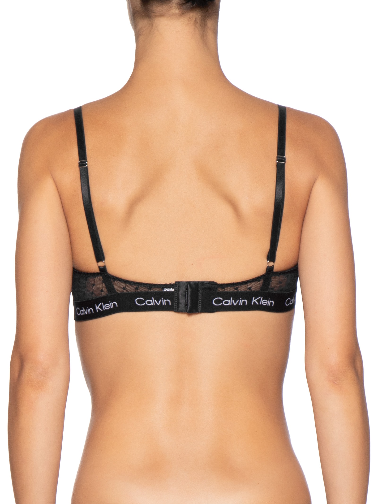 Top Feminino Tule Geométrico – Preto Calvin Klein Underwear
