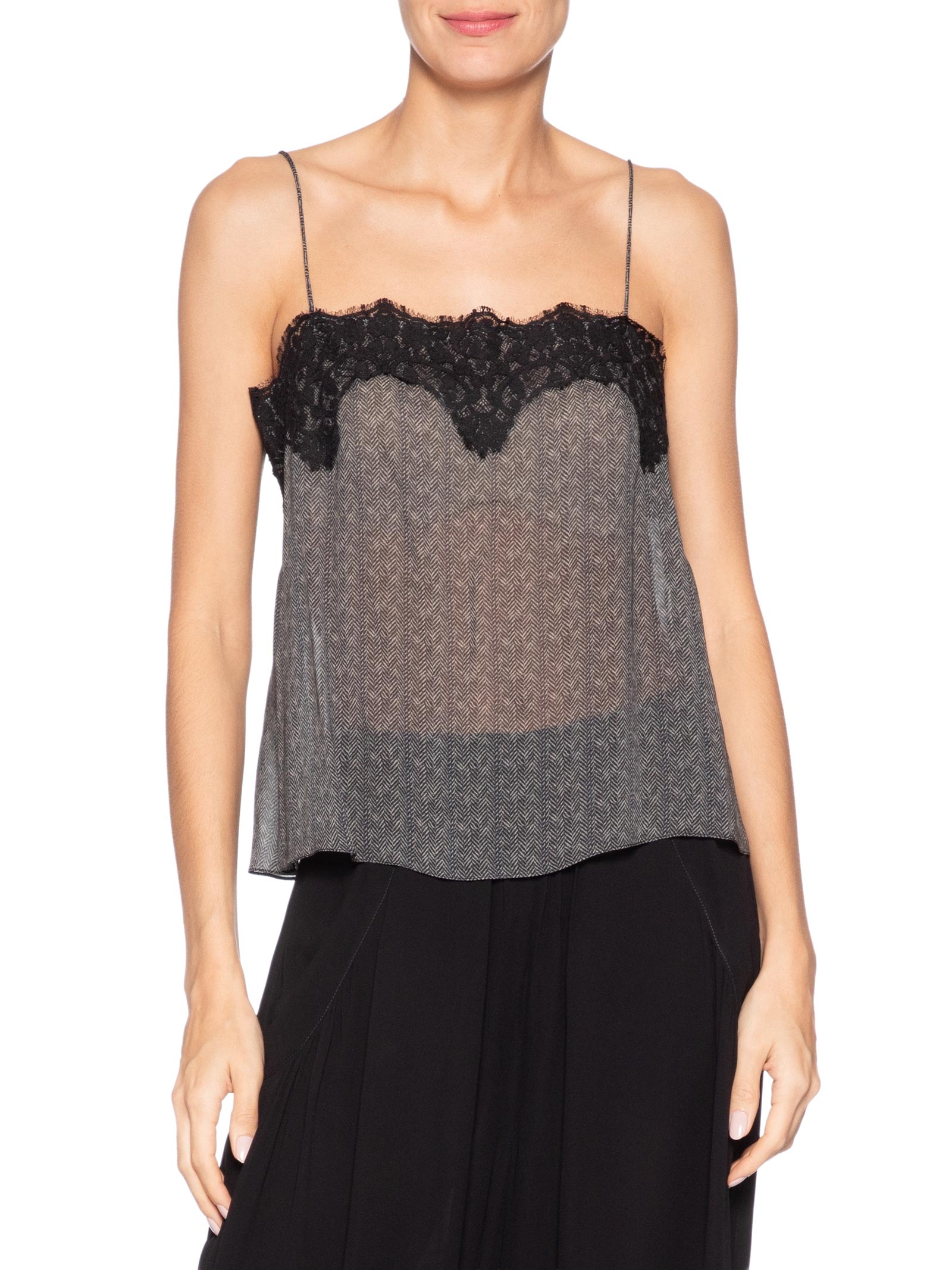 Top Fenda Textura Keys Cinza Animale