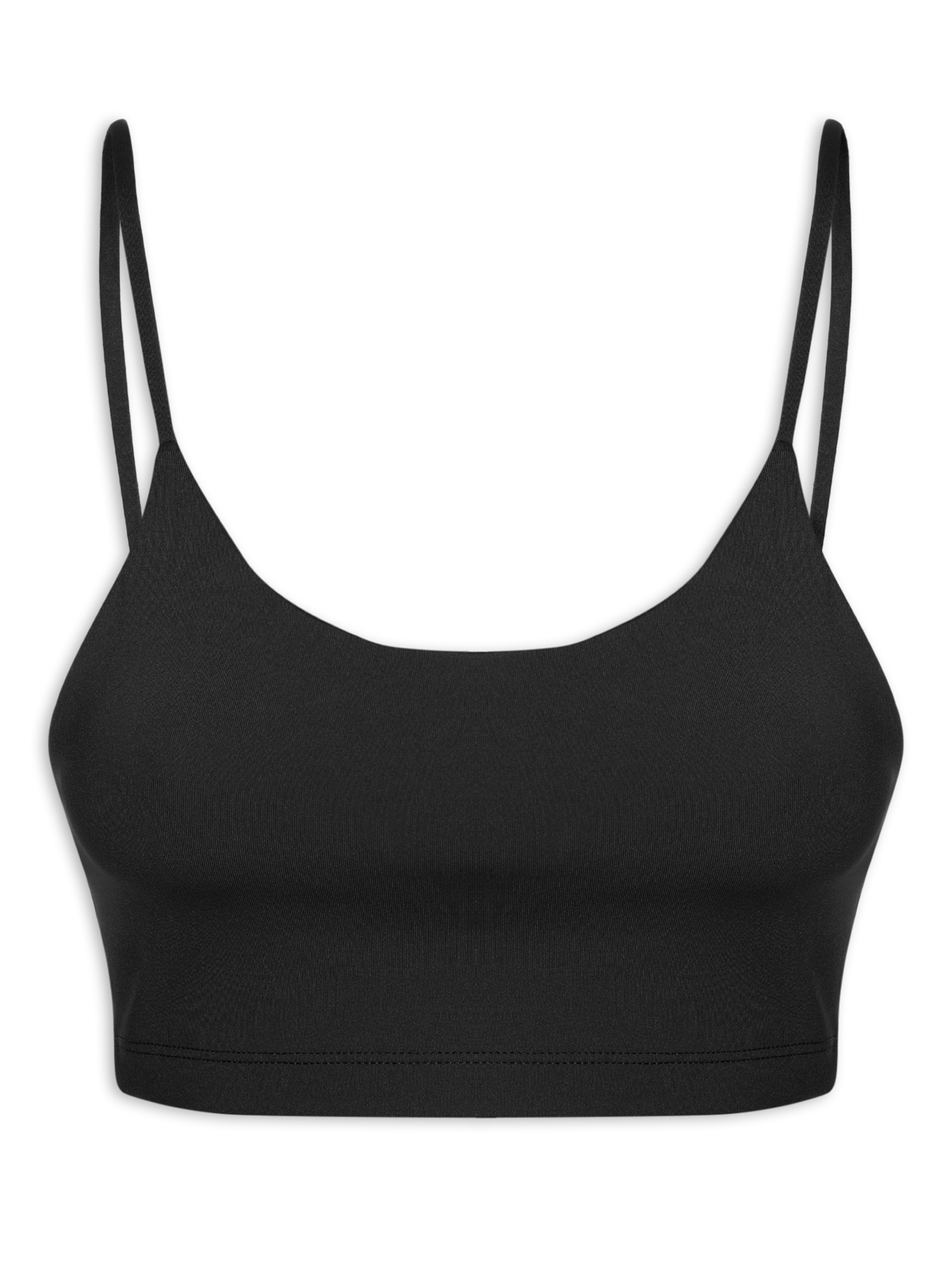 Top Fitness Alça Fina Preto Soft Skin Bali Yogini