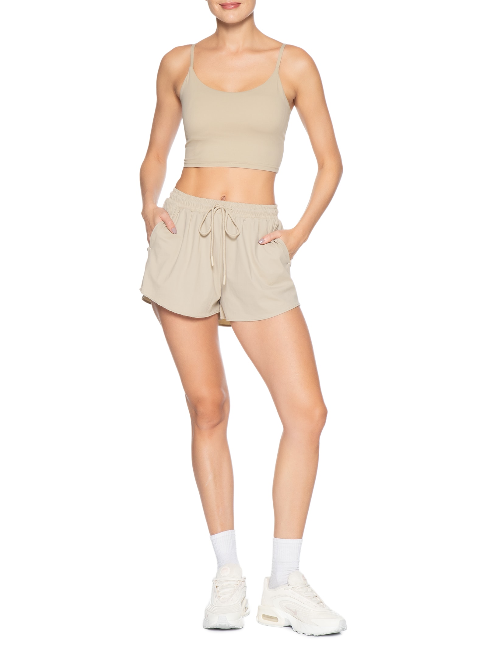 Top Fitness Alcinha Bege Basiq