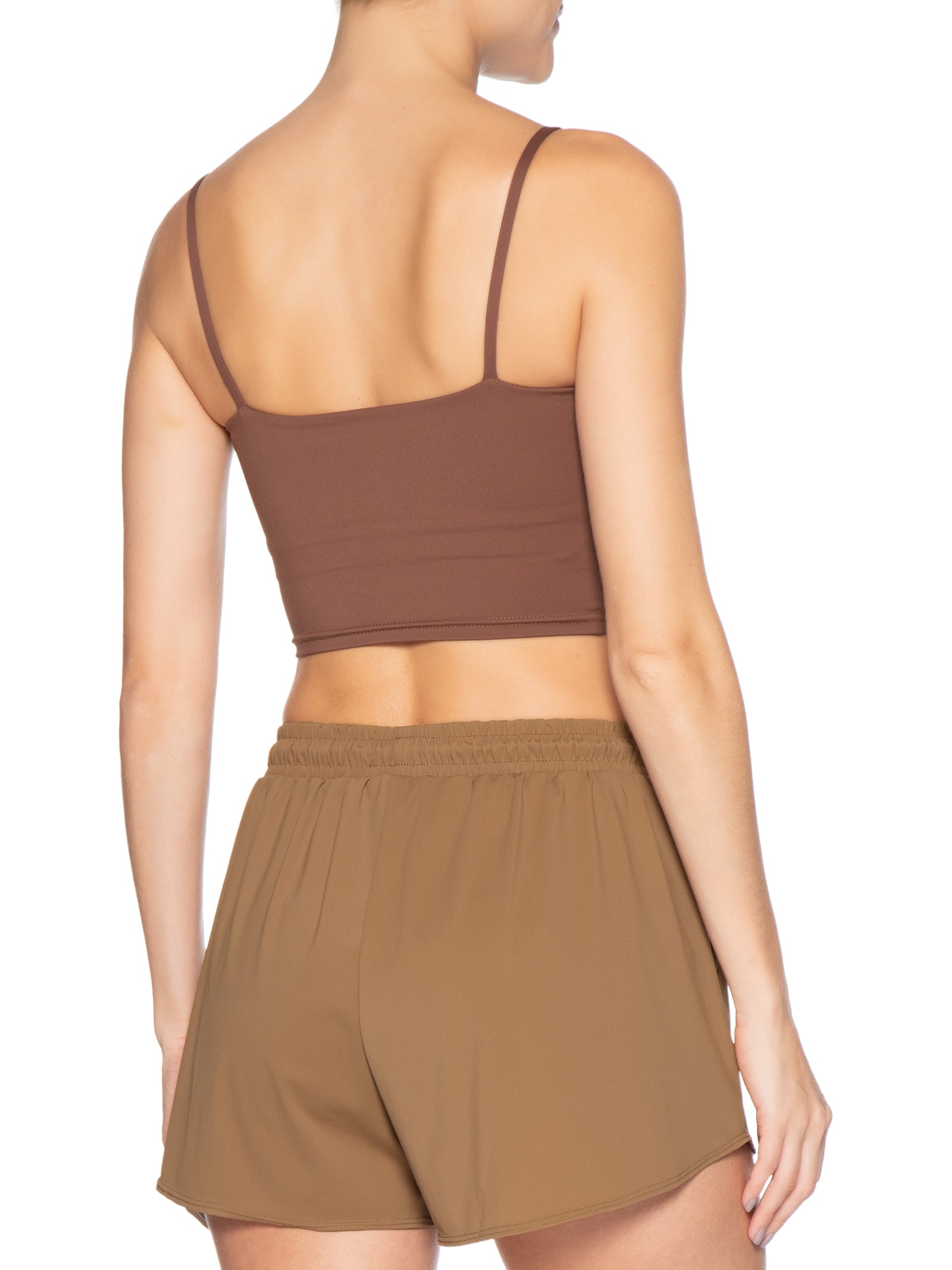 Top Fitness Alcinha Marrom Basiq