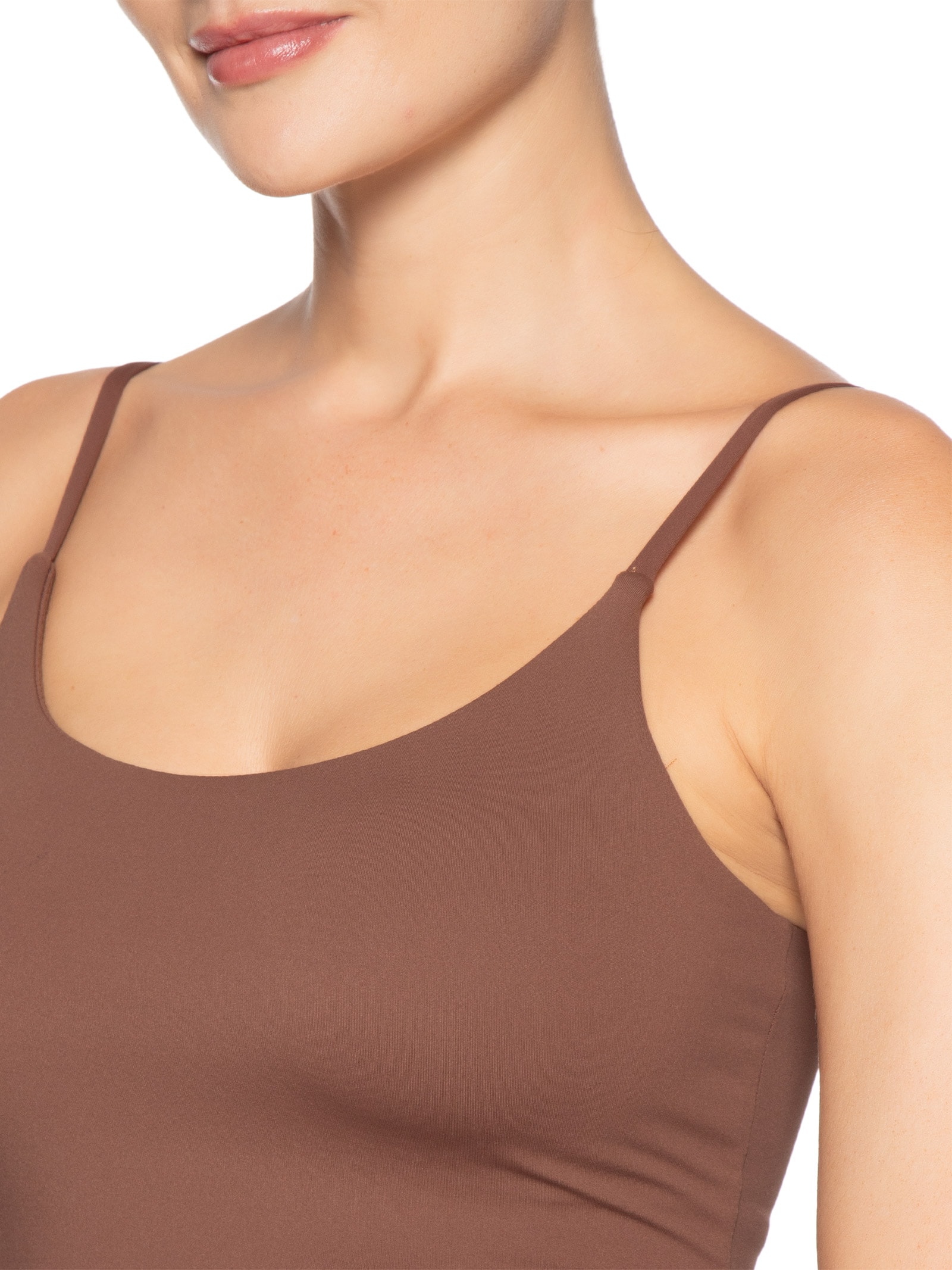 Top Fitness Alcinha Marrom Basiq