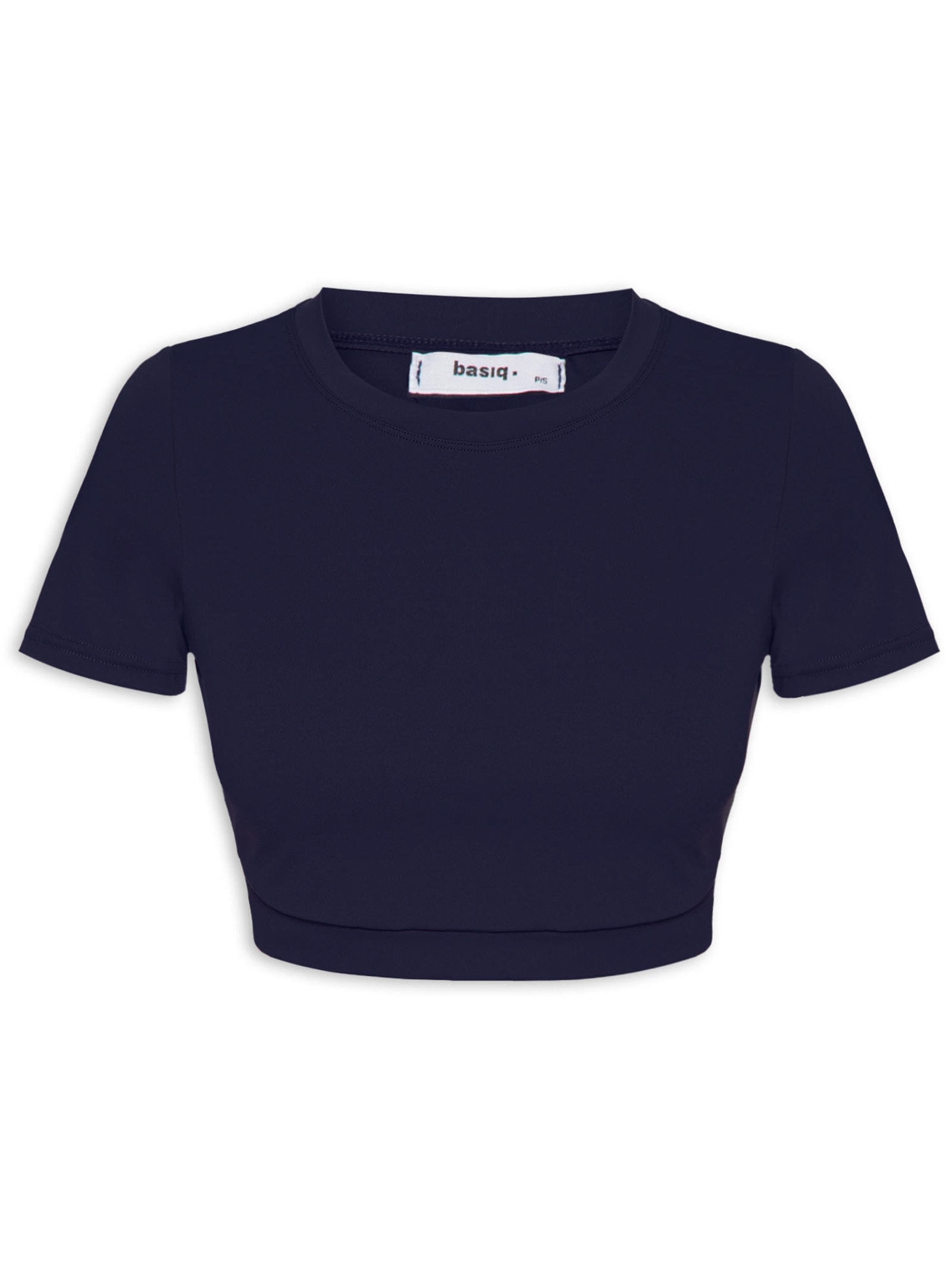 Top Fitness Manga Curta Azul Basiq