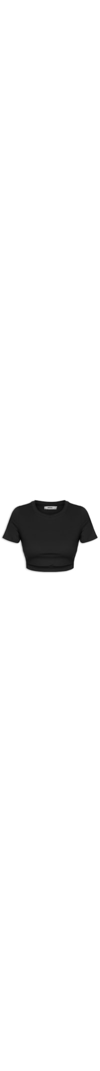 Top Fitness Manga Curta - Preto