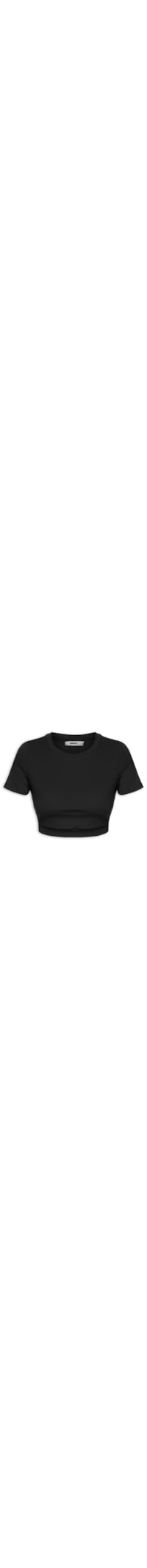 Top Fitness Manga Curta - Preto