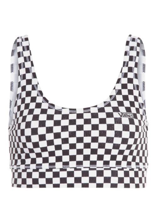 Top Flying V Print Bra – Branco