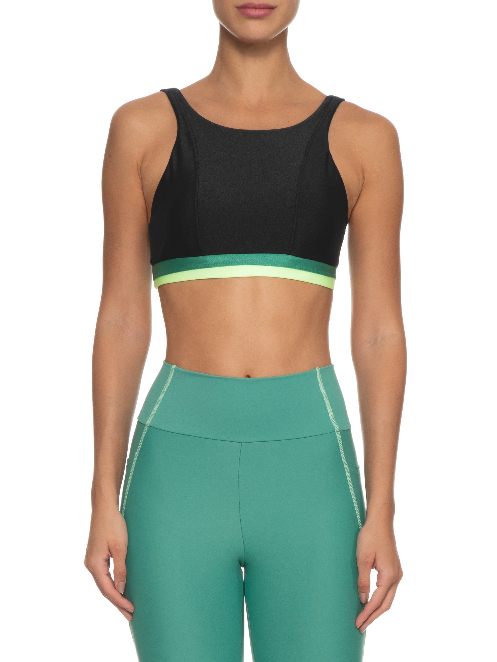 Top Frente Única Liso Preto Body For Sure