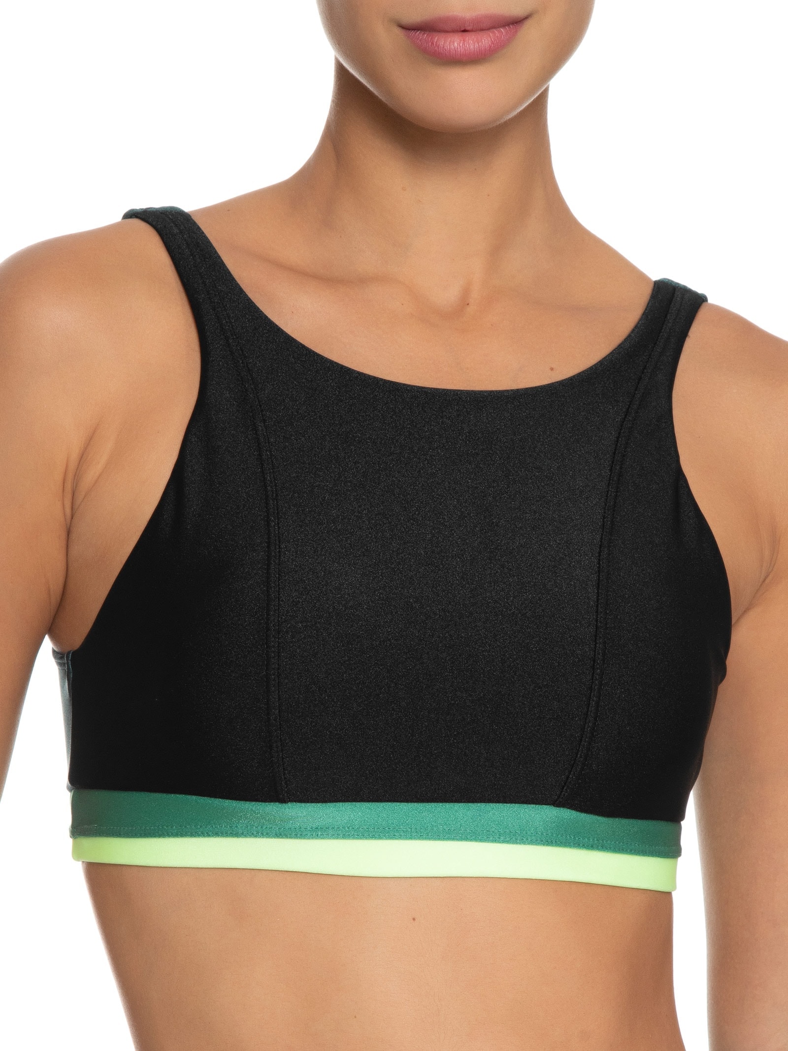 Top Frente Única Liso Preto Body For Sure